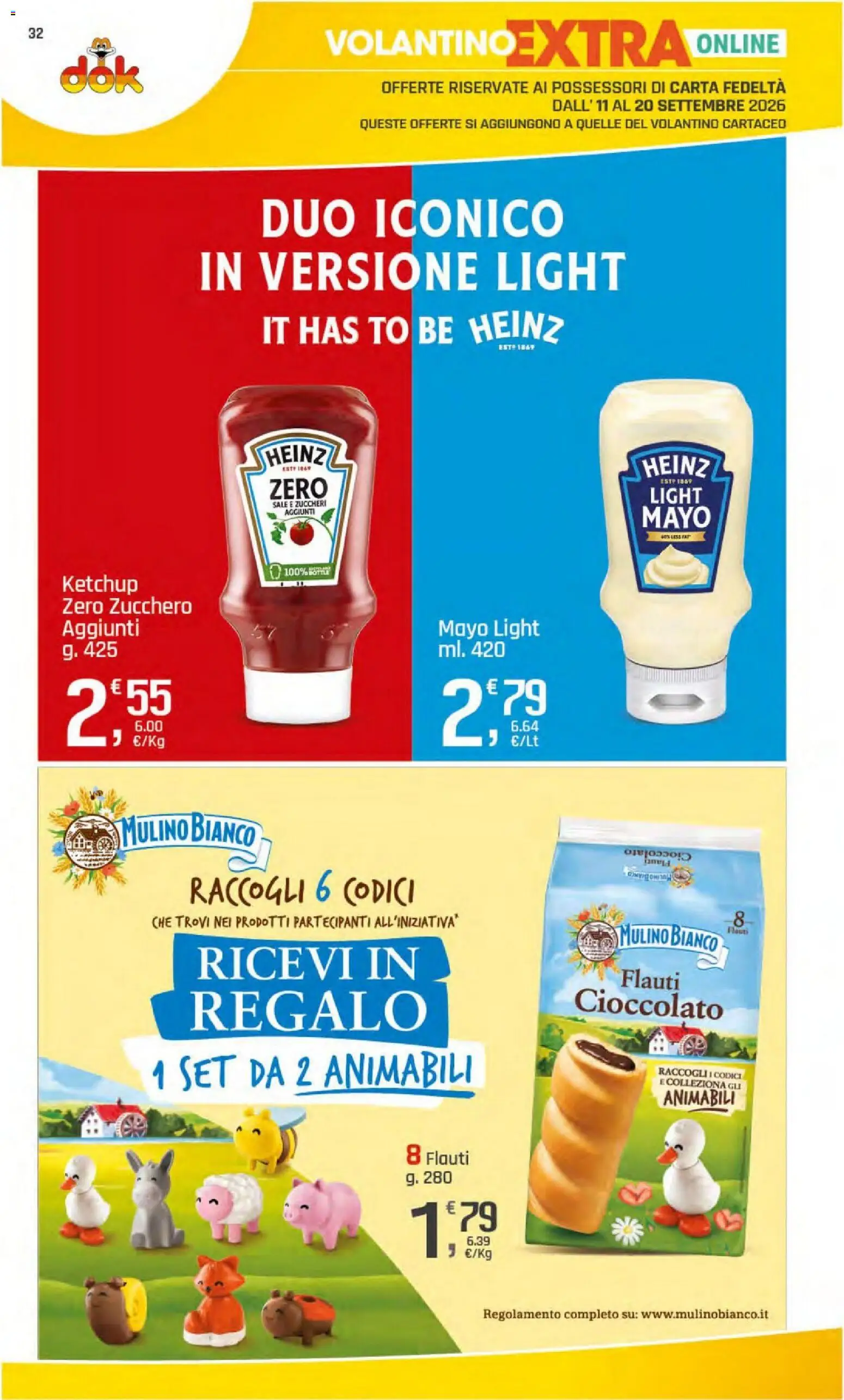 Volantino DOK del 11/09/2026 | Pagina: 33 | Prodotti: Cioccolato, Ketchup, Sale, Zucchero