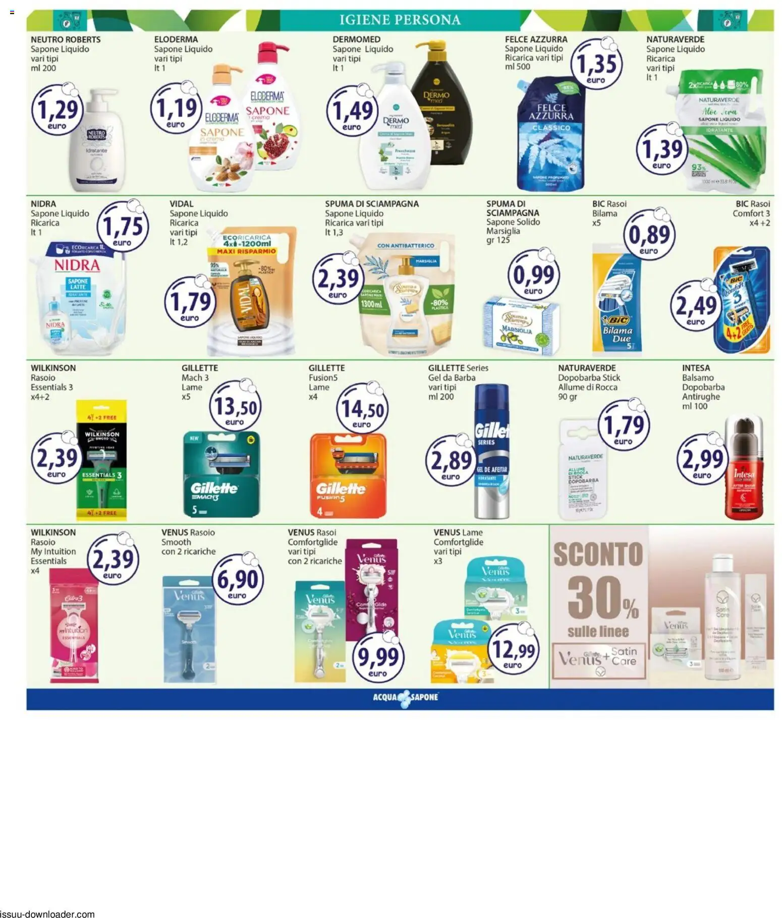 Volantino Acqua e Sapone del 15.06.2026 | Pagina: 10 | Prodotti: Balsamo, Crema, Rasoio, Sapone