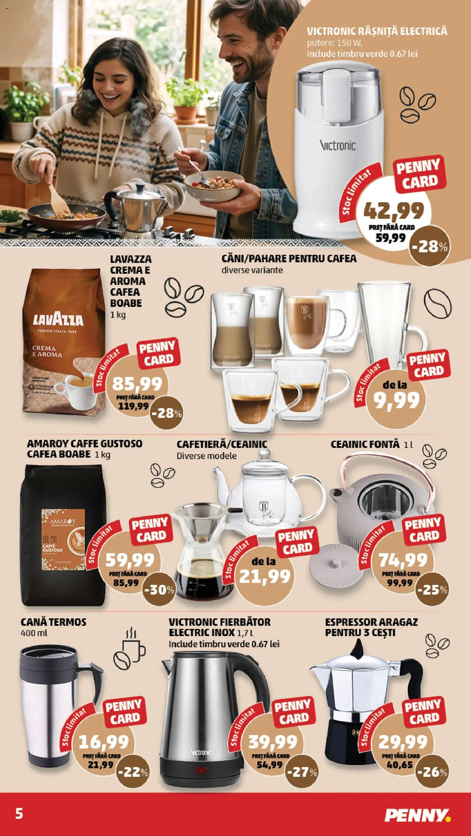 Noul catalog PENNY – valabil de la 23.09.2026 | Pagină: 5 | Produse: Electrică, Aragaz, Cremă, Cafea