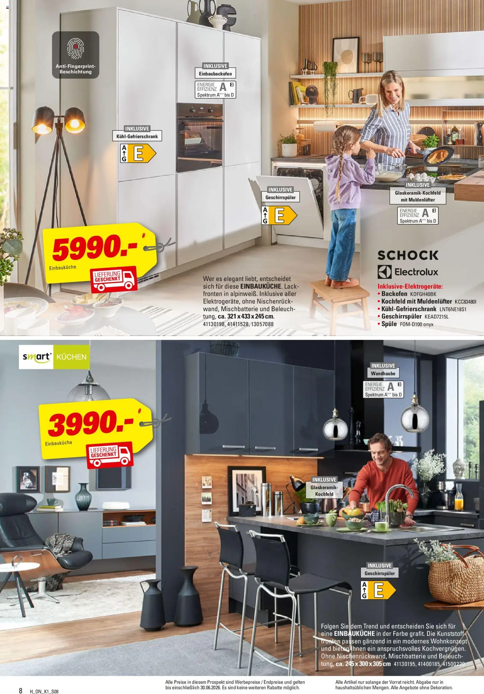 Höffner Prospekt 	 – gültig ab 06.05.2026 | Seite: 8 | Produkte: Geschirrspüler, Einbauküche, Kochfeld, Backofen
