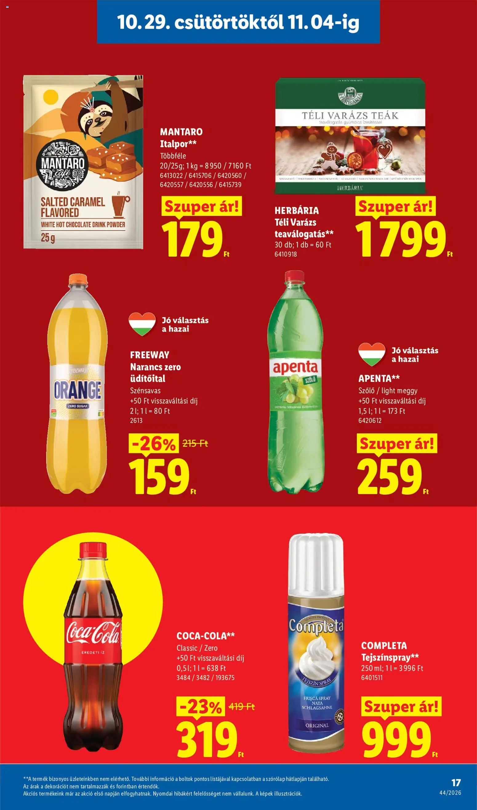 Lidl akciós ujság - amely érvényes a következő dátumtól: 2026.10.29. | Oldal: 17