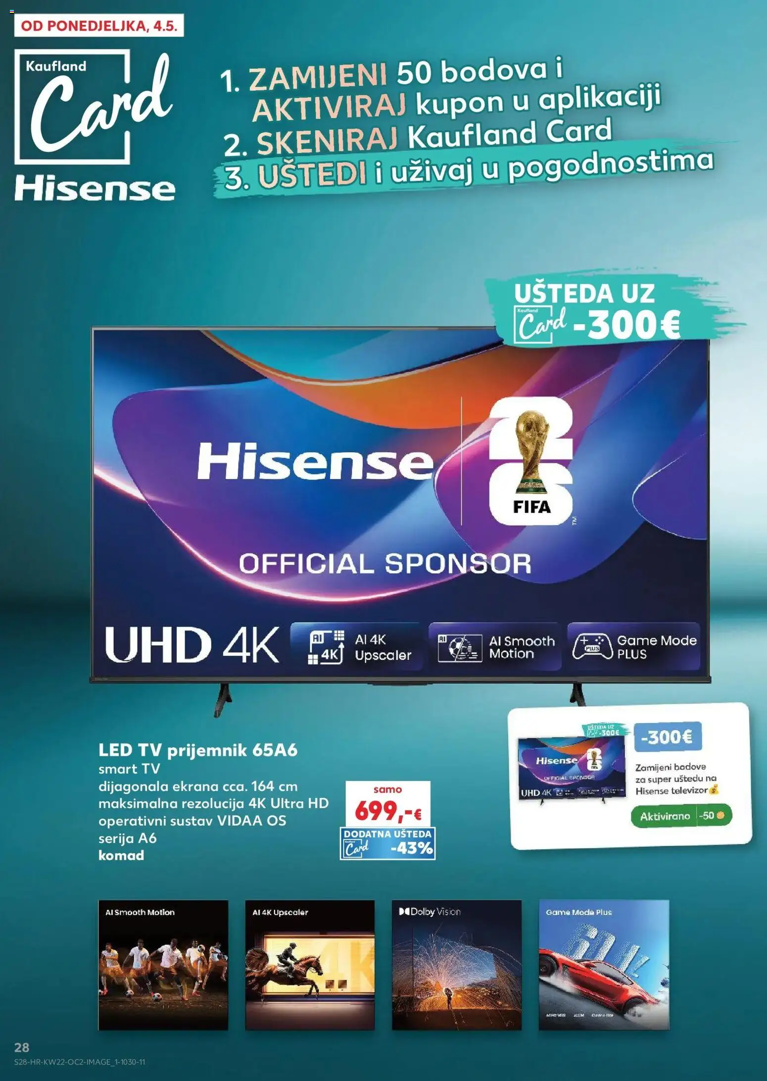 Kaufland katalog | vrijedi od 26.05.2026 | Stranica: 28 | Proizvodi: Smart TV, Tv, Televizor