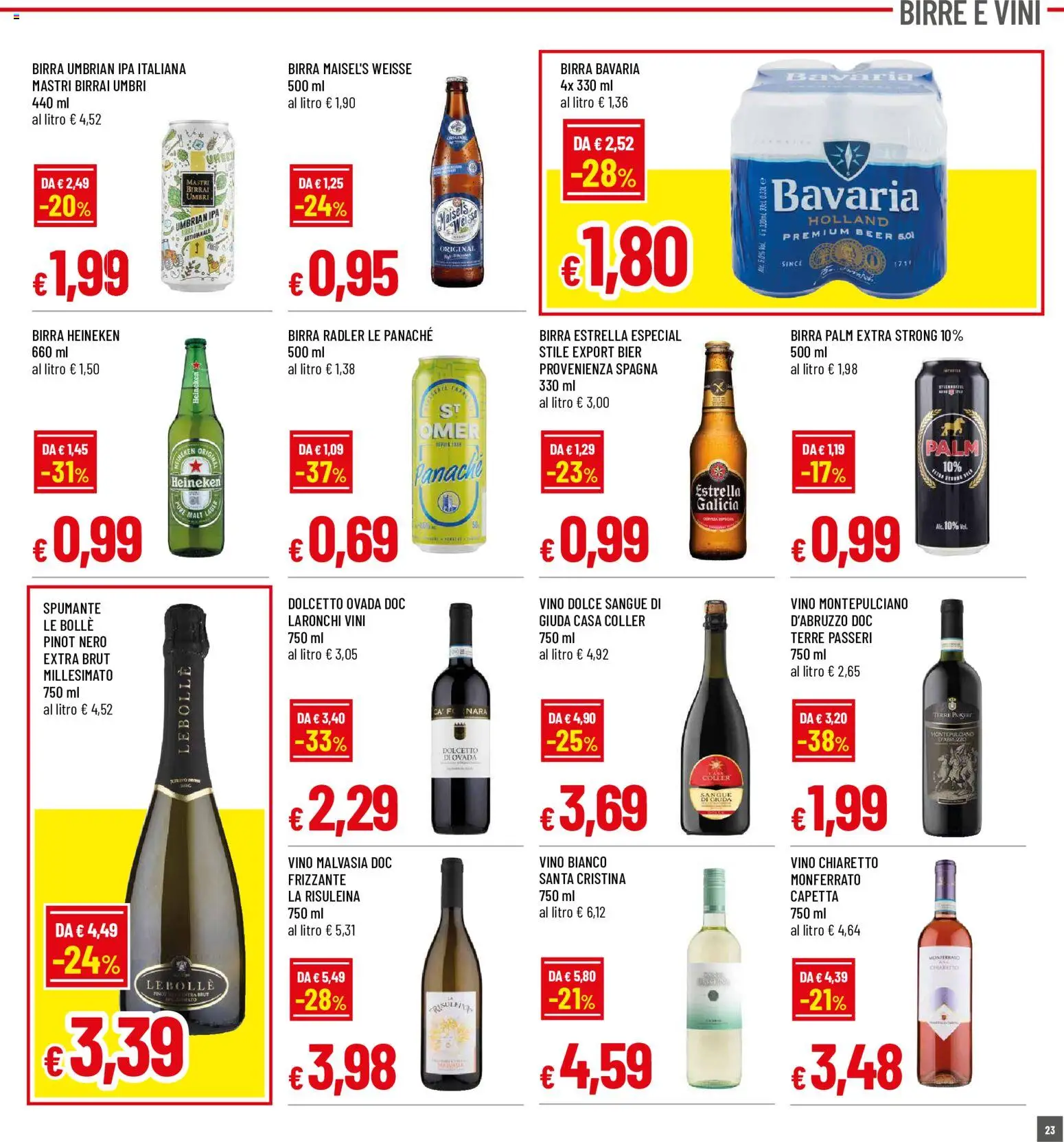 Volantino Famila del 14/09/2026 | Pagina: 23 | Prodotti: Birra, Vino, Spumante, Heineken