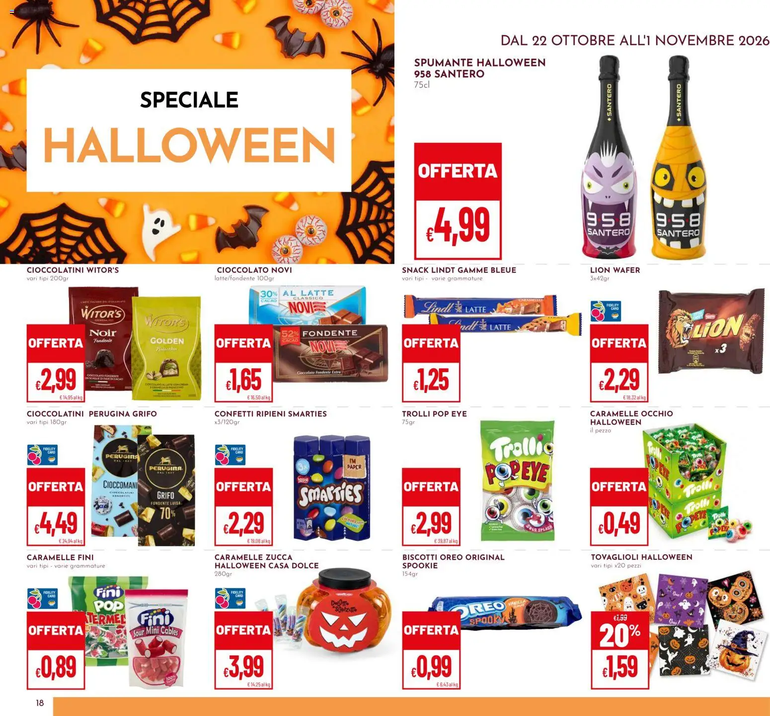 Volantino Pan del 22/10/2026 | Pagina: 18 | Prodotti: Biscotti, Latte, Zucca, Cacao