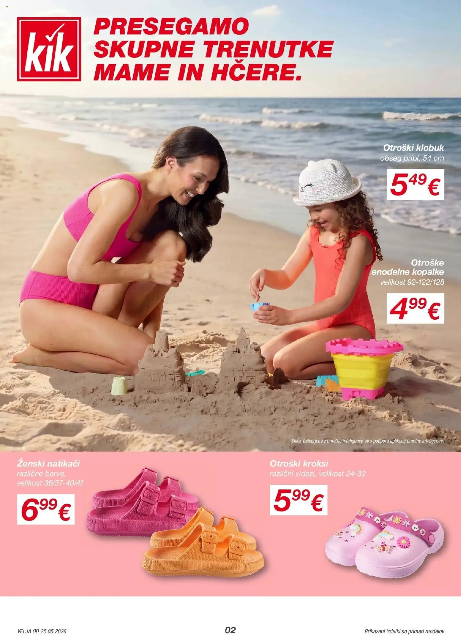 Novi Kik katalog ponudbe – veljaven od 21.05.2026 | Stran: 2 | Izdelki: Kopalke, Natikaci, Klobuk