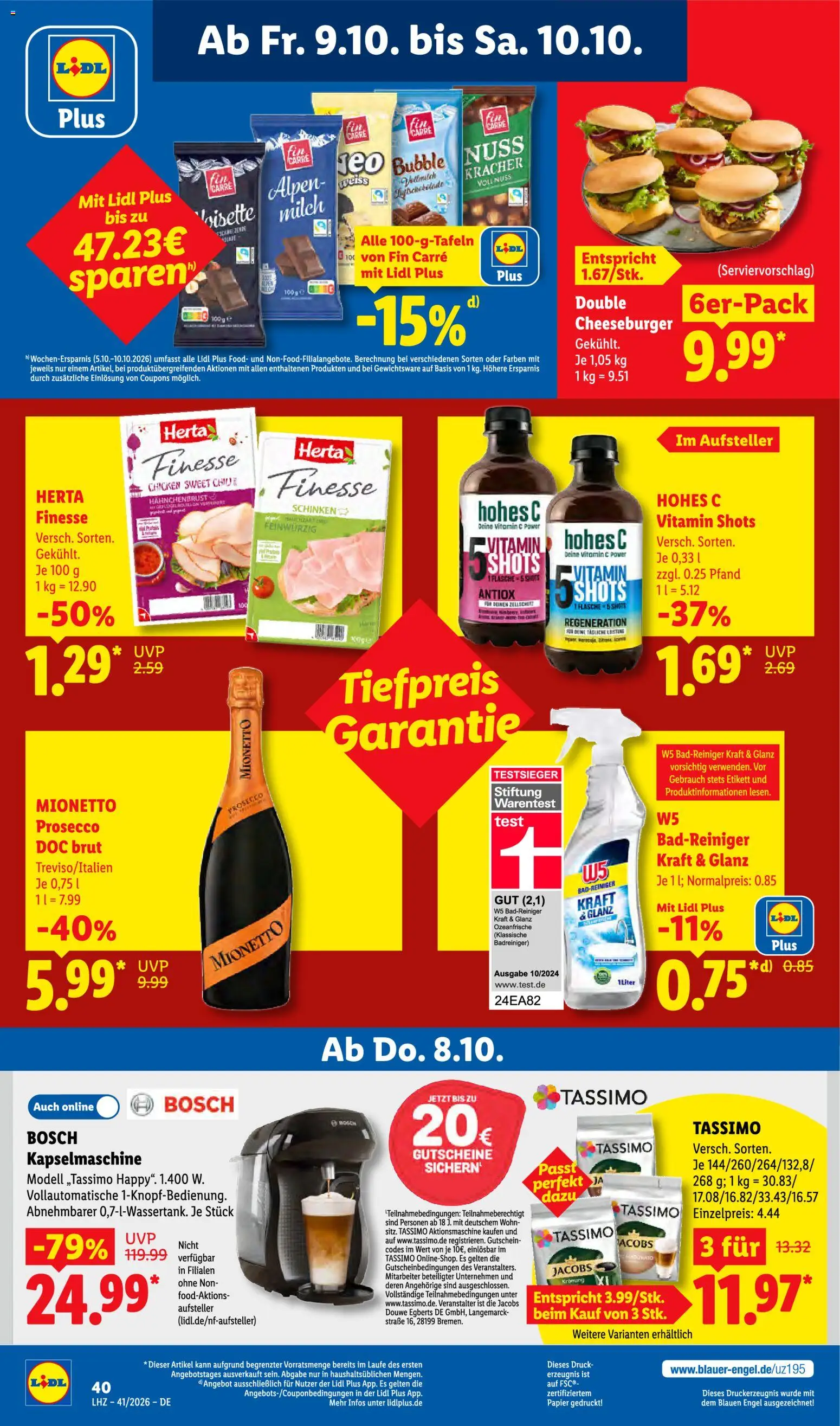 Lidl Německo leták od 05.10.2026 | Strana: 64 | Produkty: Prosecco, Test, Mionetto, Douwe Egberts