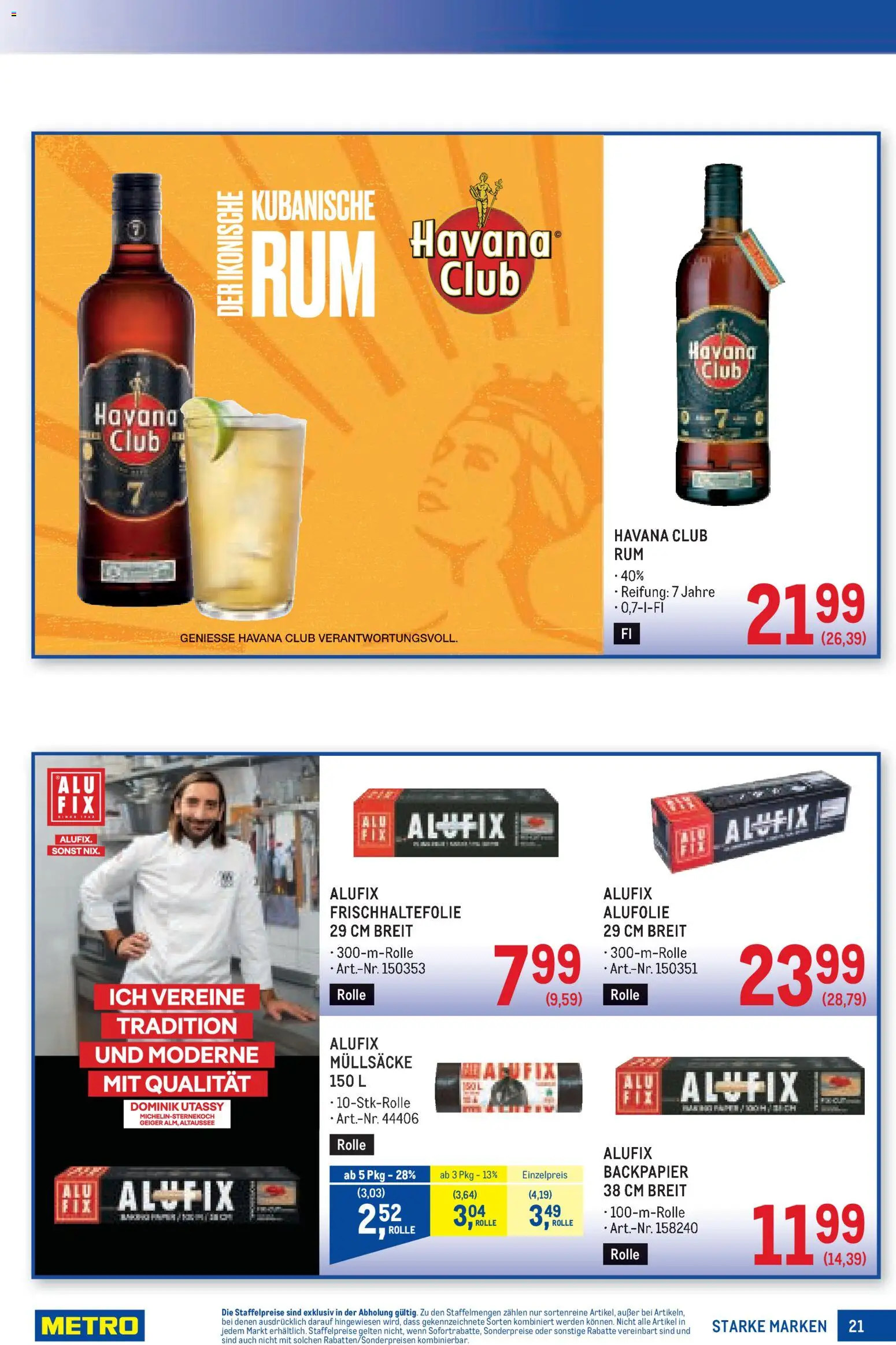 Metro angebote Starke Marken gültig ab 20.08.2026 | Seite: 21 | Produkte: Havana Club, Müllsäcke