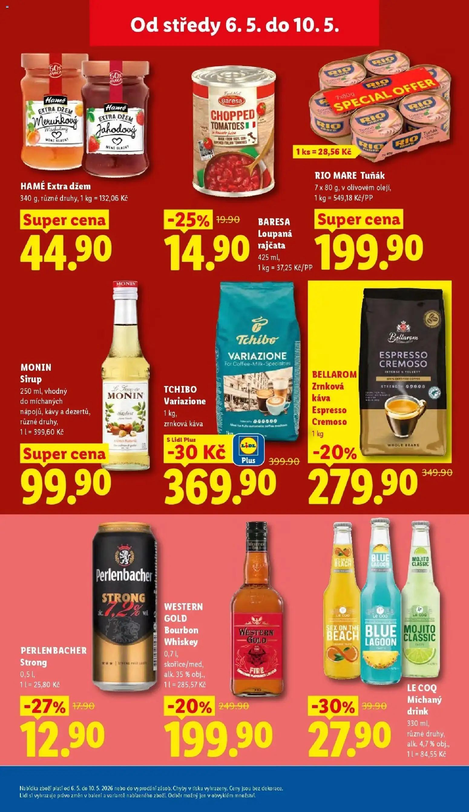 Lidl aktuální leták od 06.05.2026 | Strana: 27 | Produkty: Tuňák Rio Mare, Mojito, Zrnková káva, Perlenbacher