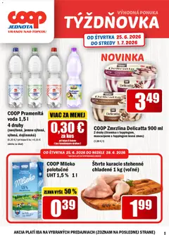 COOP Jednota leták platný od 25.06.2026