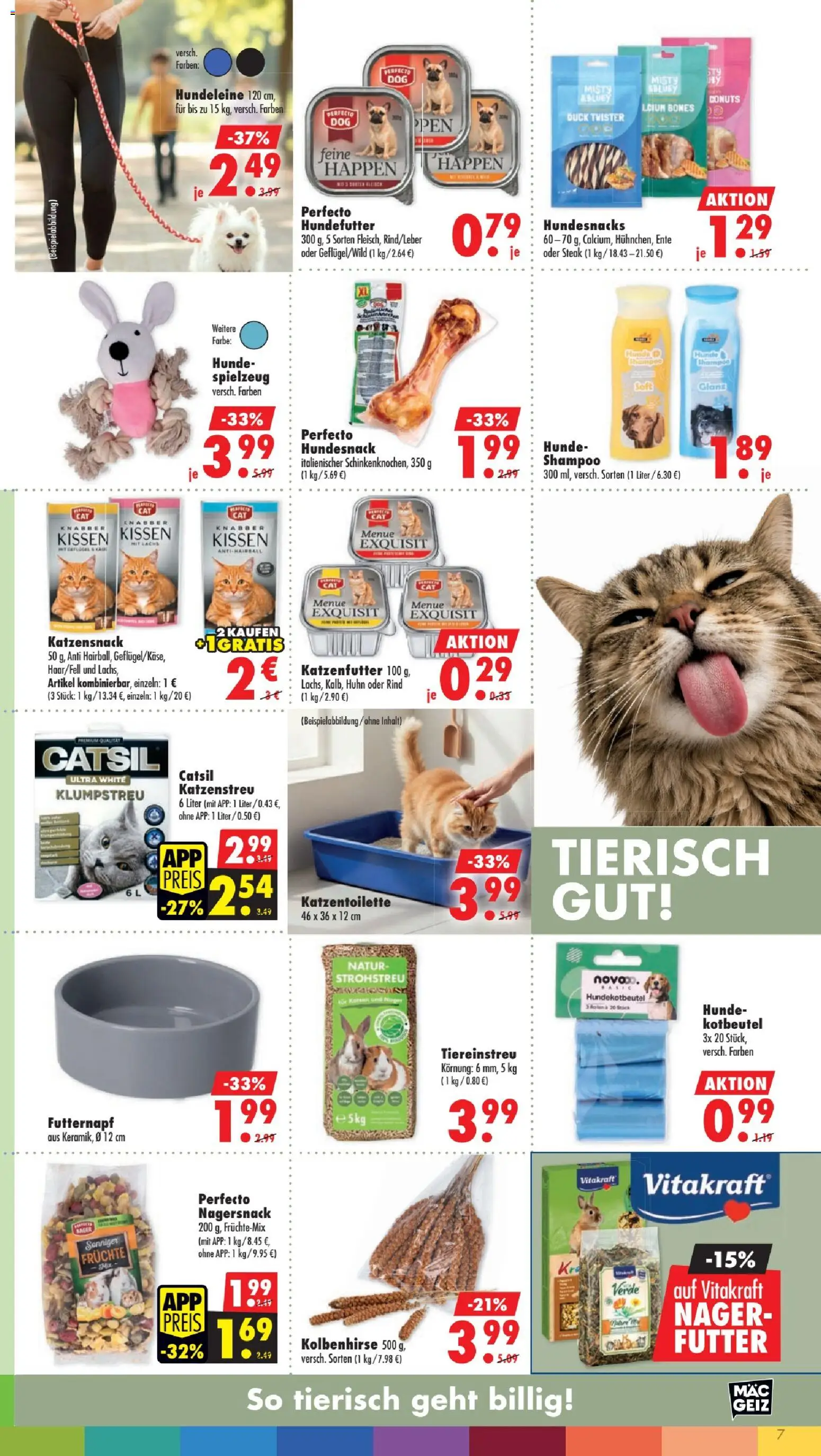 Mäc Geiz Prospekt – gültig ab 06.07.2026 | Seite: 7 | Produkte: Katzenfutter, Donuts, Steak, Ente