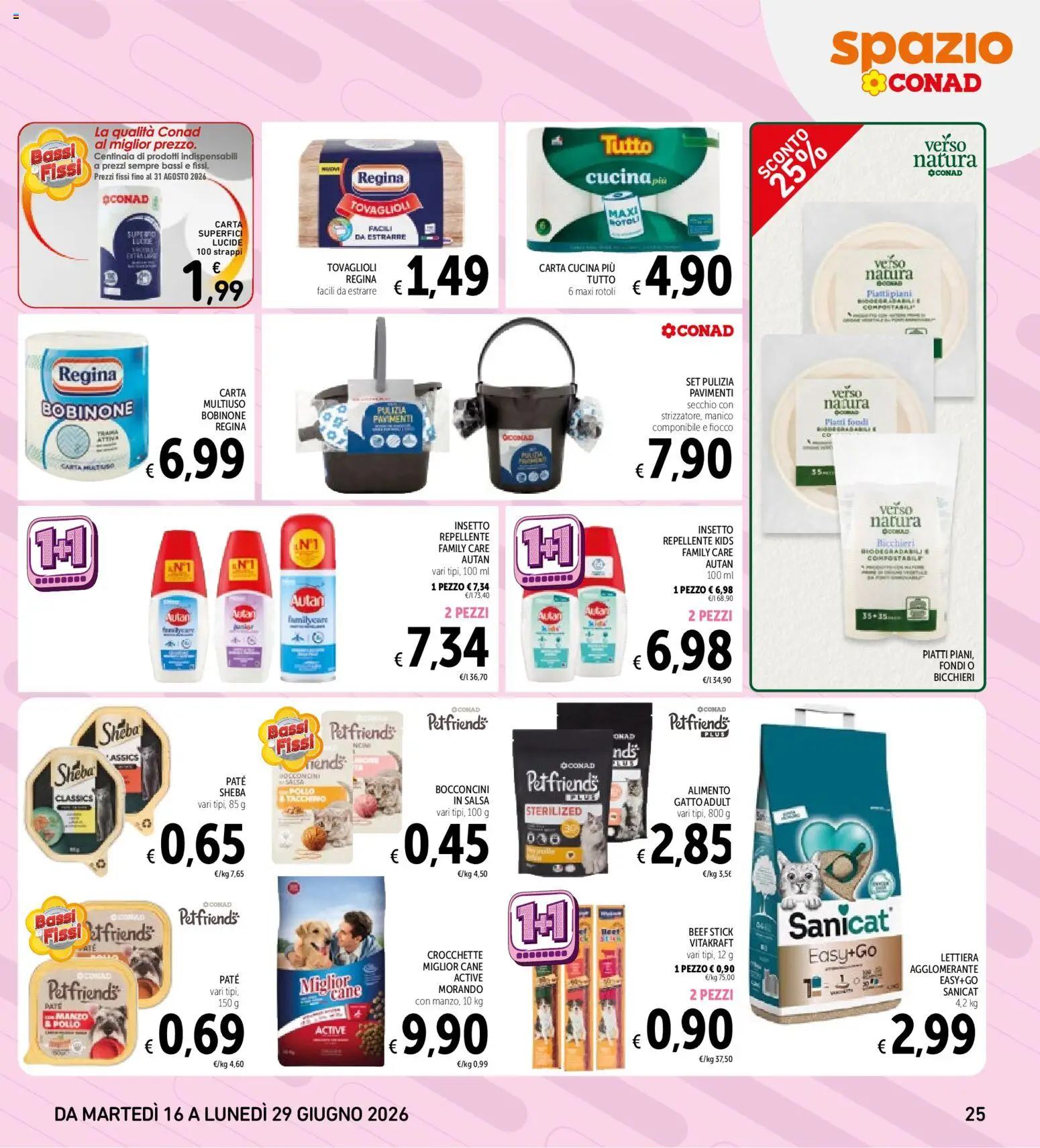 Volantino Spazio Conad del 16.06.2026 | Pagina: 25 | Prodotti: Manzo, Salsa, Tacchino, Crocchette
