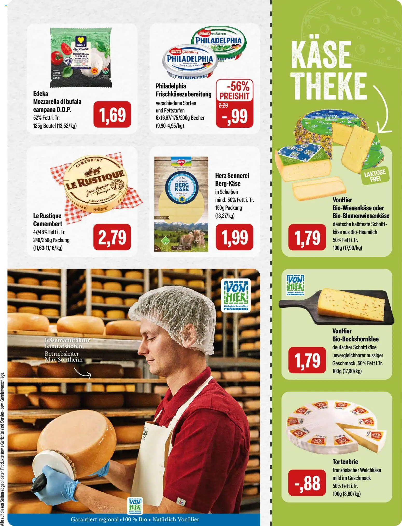 Feneberg Angebote – gültig ab 15.05.2026 | Seite: 7 | Produkte: Käse, Theke, Philadelphia, Mozzarella