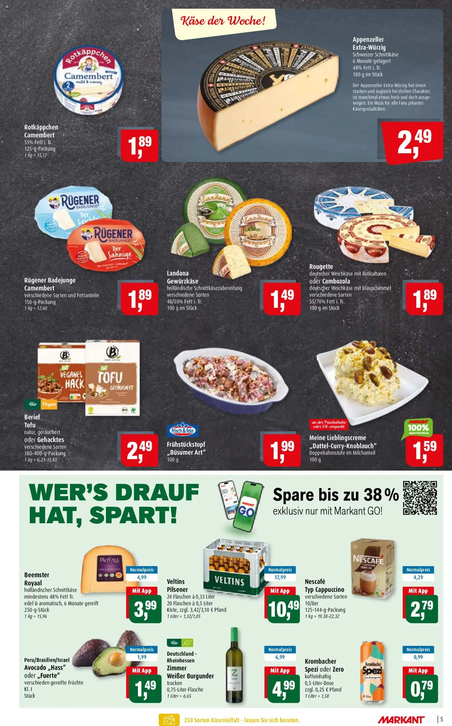 Markant Prospekt – gültig ab 02.11.2026 | Seite: 5 | Produkte: Nescafe, Käse, Krombacher, Rotkäppchen