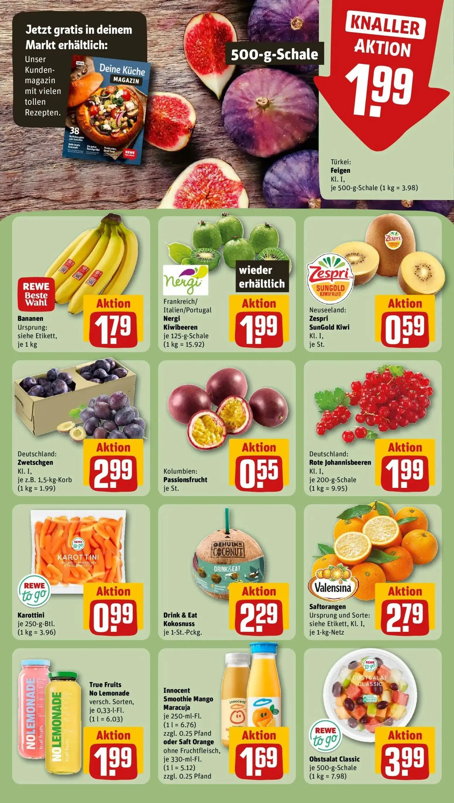 REWE Prospekt ab 07.09.2026 zum Blättern » Angebote | Seite: 6 | Produkte: Küche, Magazin, Kiwi, Feigen