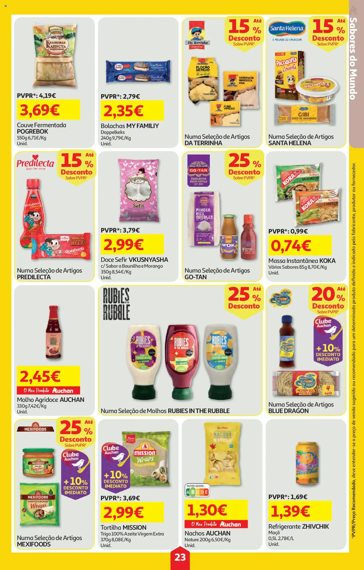 Auchan folheto │ válido de 09/07/2026 | Página: 23 | Produtos: Refrigerante, Azeite, Massa, Couve