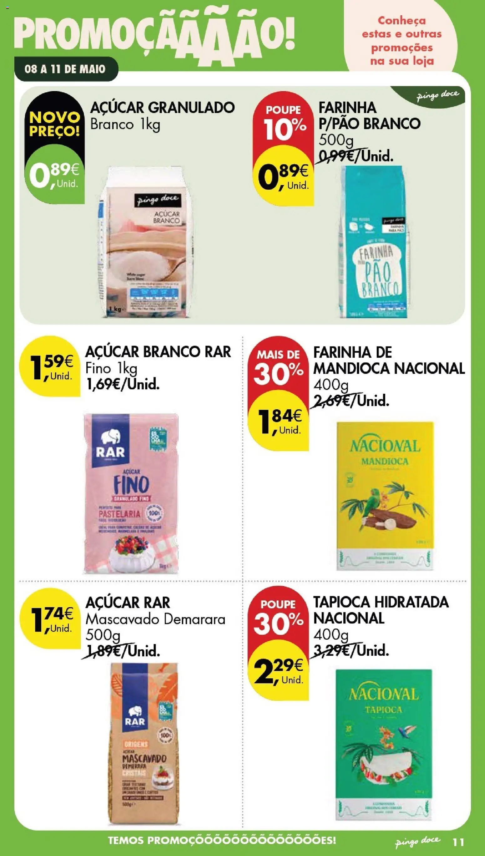 Pingo Doce Poupe este Fim de Semana │ válido de 08.05.2026 | Página: 11 | Produtos: Tapioca, Açúcar