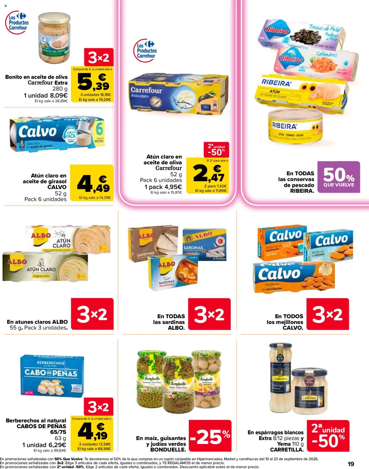 Carrefour Market folleto │ válido desde el 26/08/2026 | Página: 19 | Productos: Atún, Pescado, Aceite de oliva, Sardinas