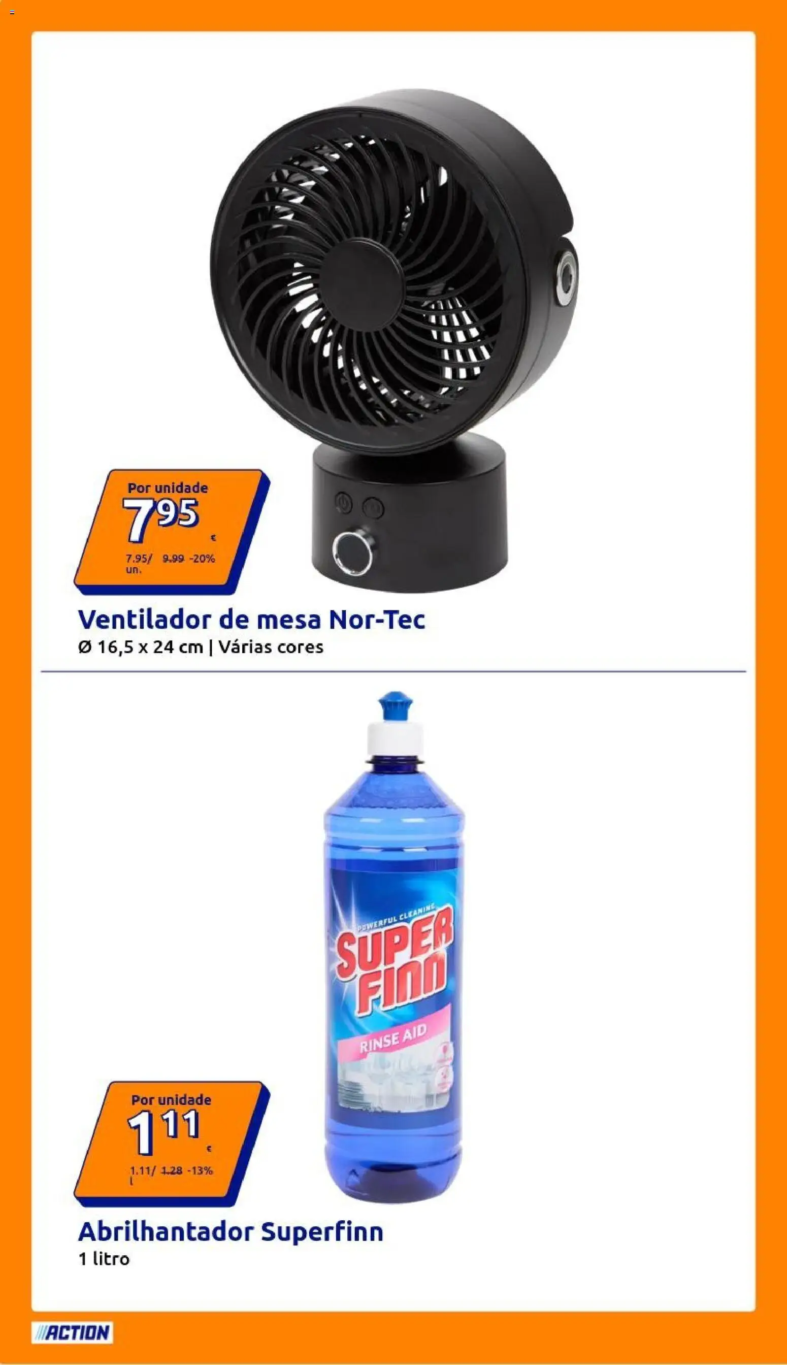 Action folheto │ válido de 10.06.2026 | Página: 16 | Produtos: Ventilador, Abrilhantador, Mesa
