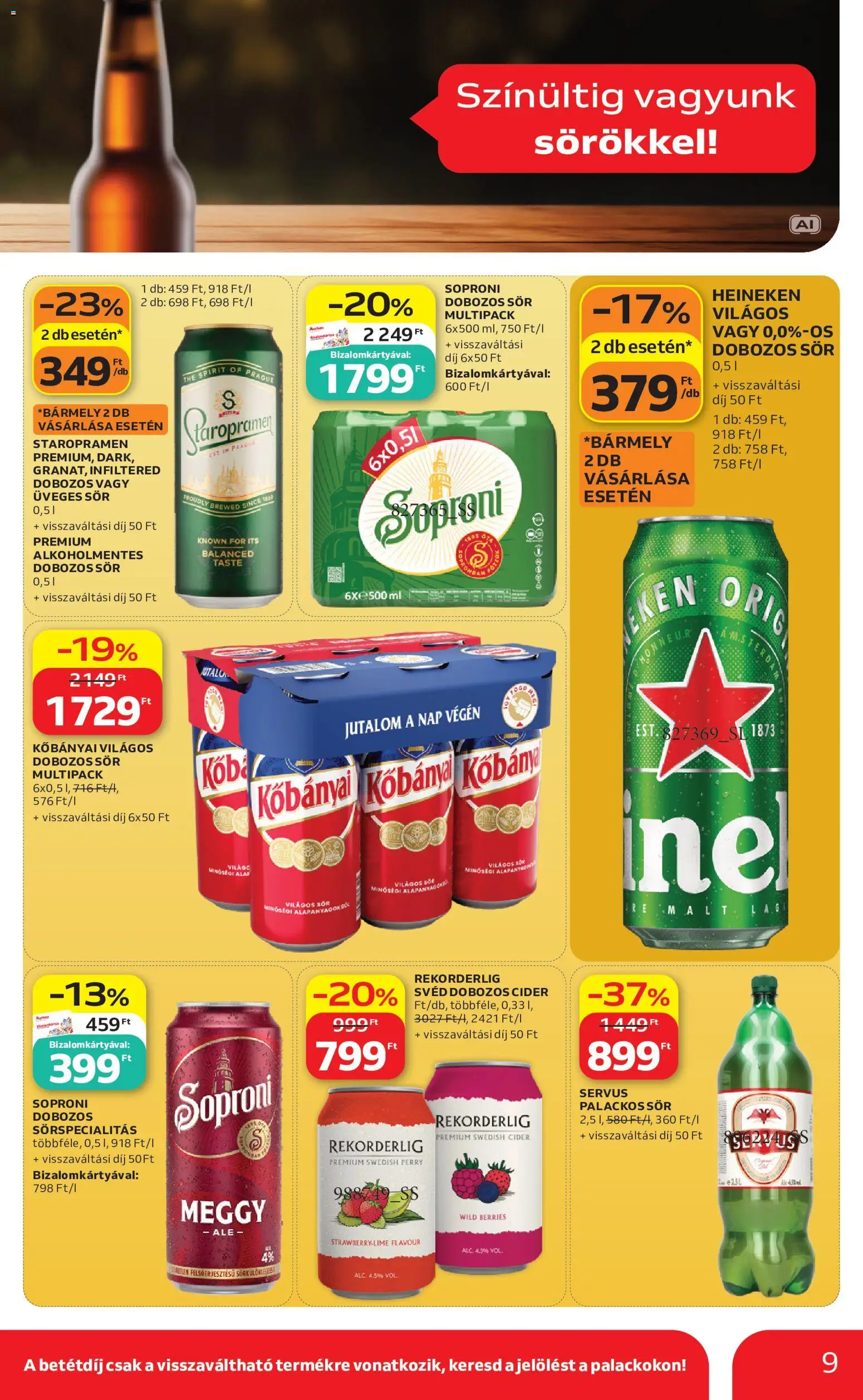 Auchan akciós ujság - amely érvényes a következő dátumtól: 2026.09.17. | Oldal: 9