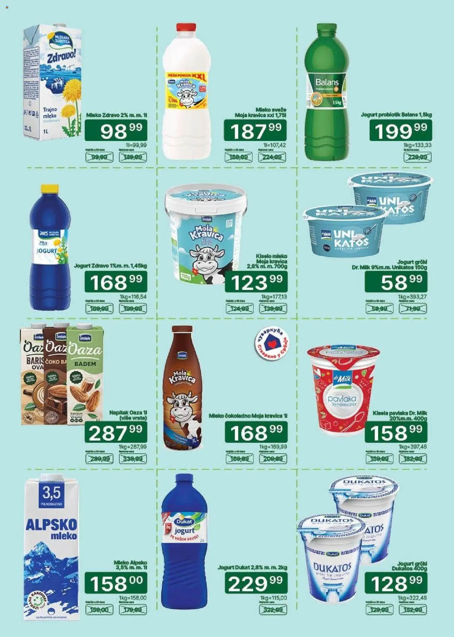Univerexport katalog - važi od 25.05.2026 | Strana: 7 | Proizvode: Badem, Dukatos, Mleko, Pavlaka