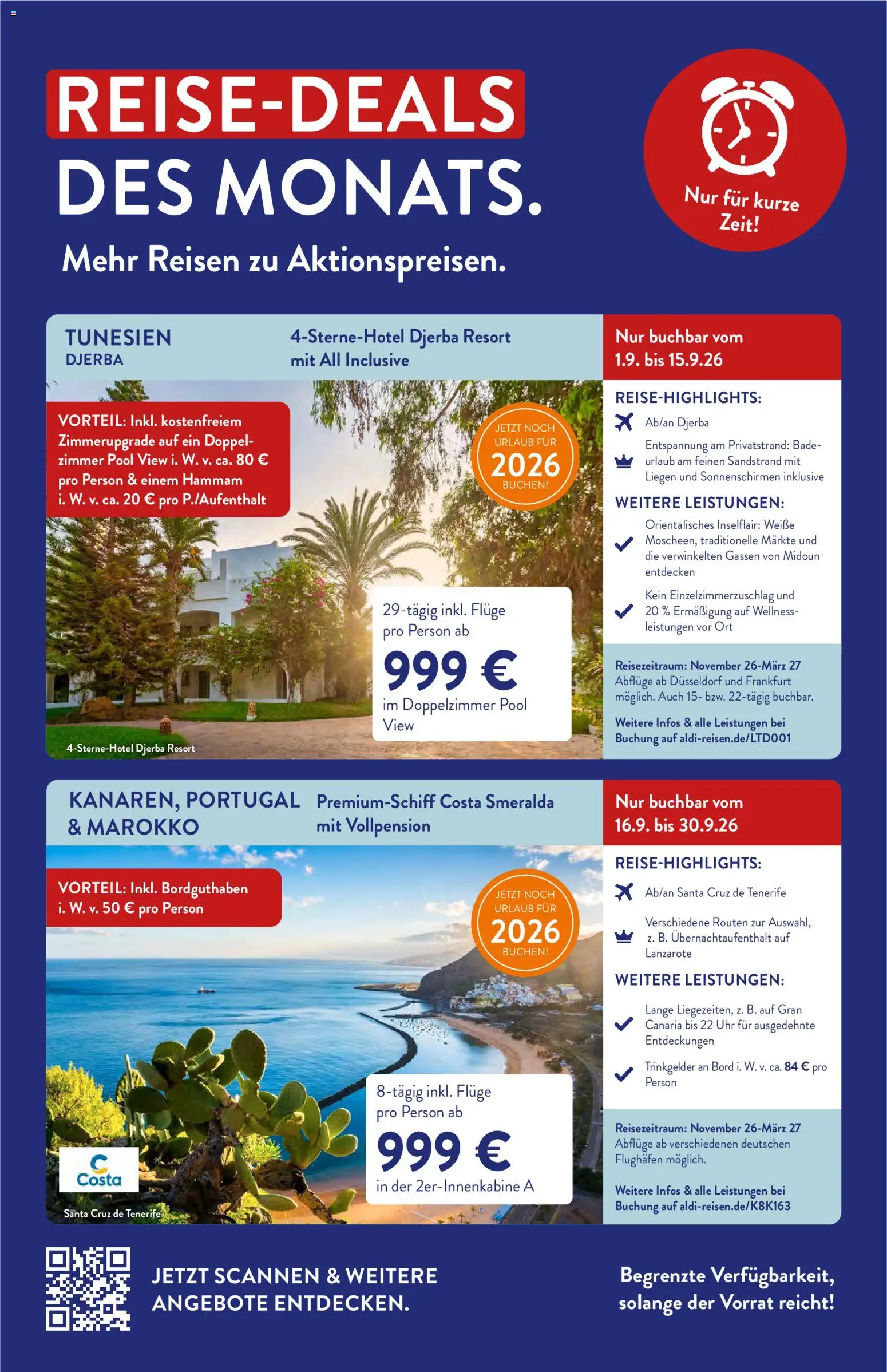 Aldi Reisen  Reisemagazin – gültig ab 01.09.2026 | Seite: 3 | Produkte: Uhr