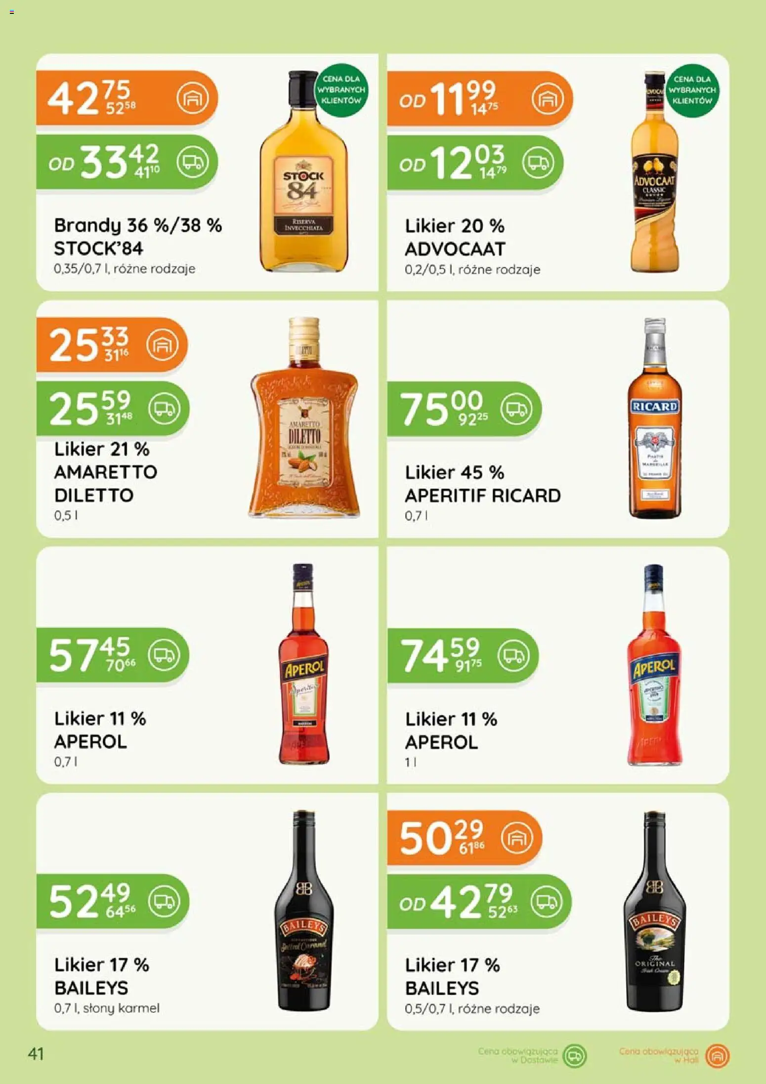 Eurocash gazetka - Katalog Alkoholowy od 01.06.2026 | Strona: 41 | Produkty: Baileys, Amaretto, Aperol
