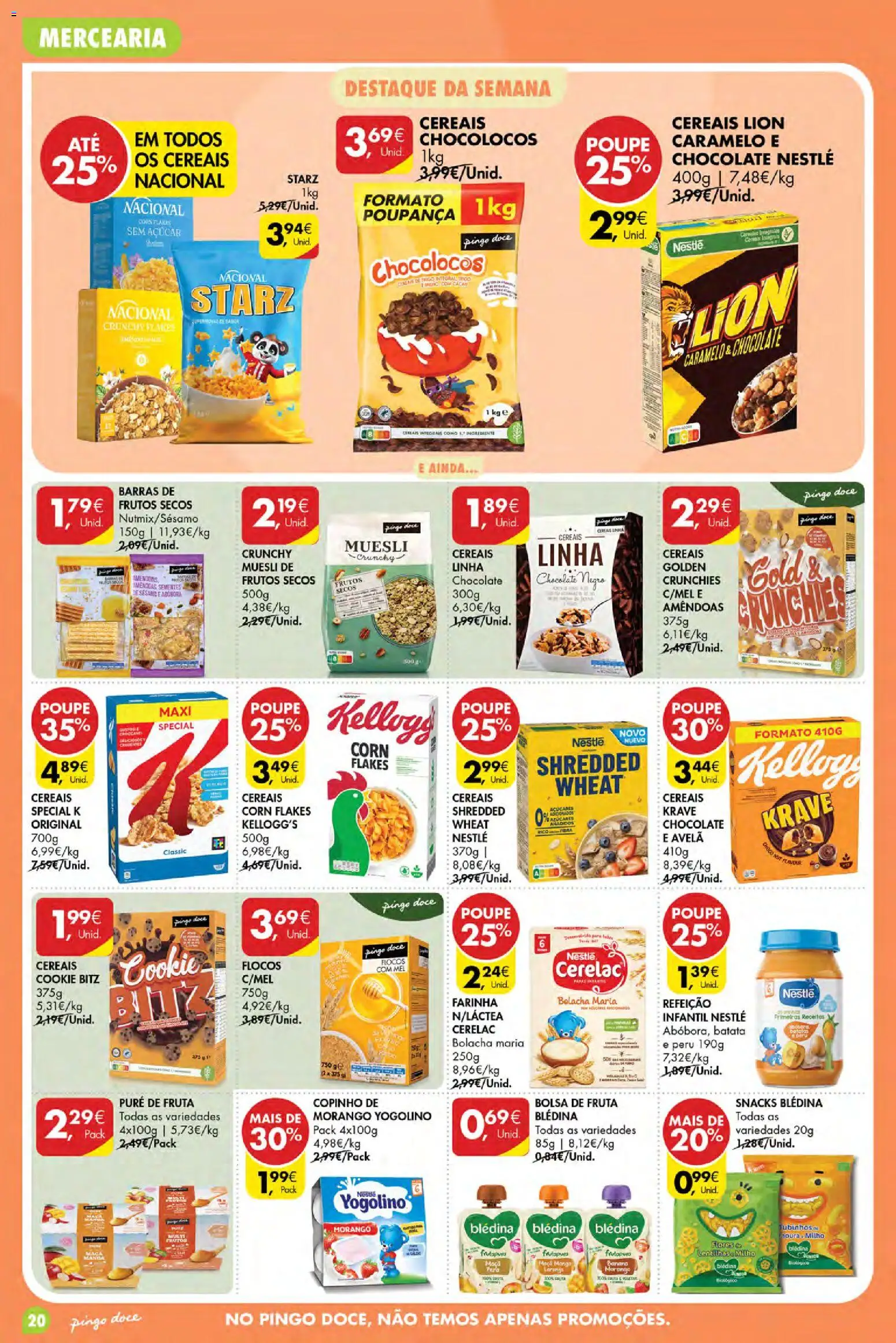 Pingo Doce Poupe Esta Semana Açores │ válido de 06/08/2026 | Página: 20 | Produtos: Flores, Mercearia, Maça, Flocos