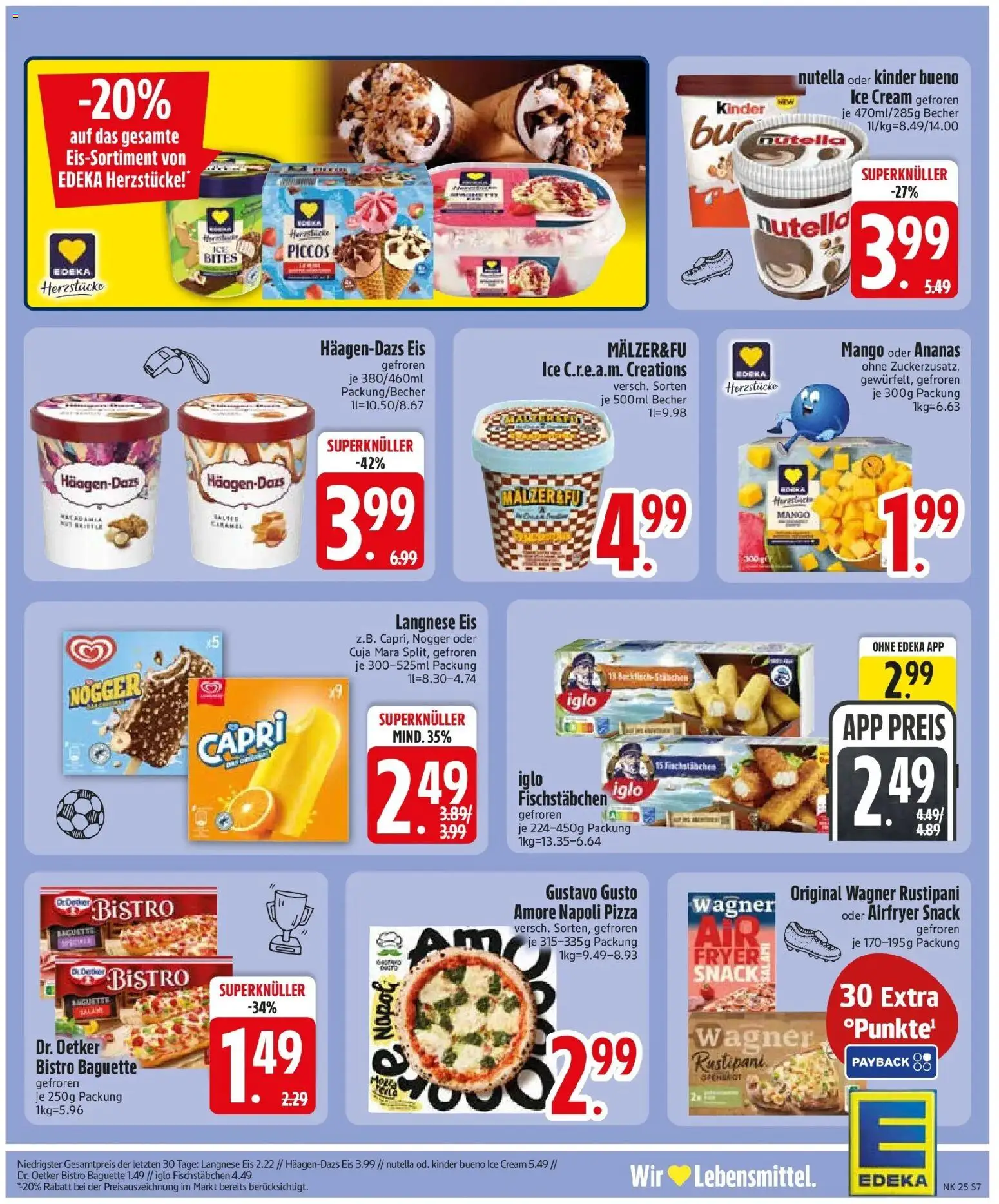 Edeka prospekt Prittriching – gültig ab 14.06.2026 | Seite: 9 | Produkte: Gustavo gusto, Langnese, Iglo, Fischstabchen