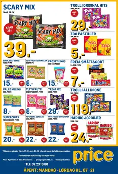 Forhåndsvisning av Price Lagerbutikk kundeavis krokstadelva gyldig fra 23/10/2026 | Side: 7 | Produkter: Chips, And, Melon, Potetgull