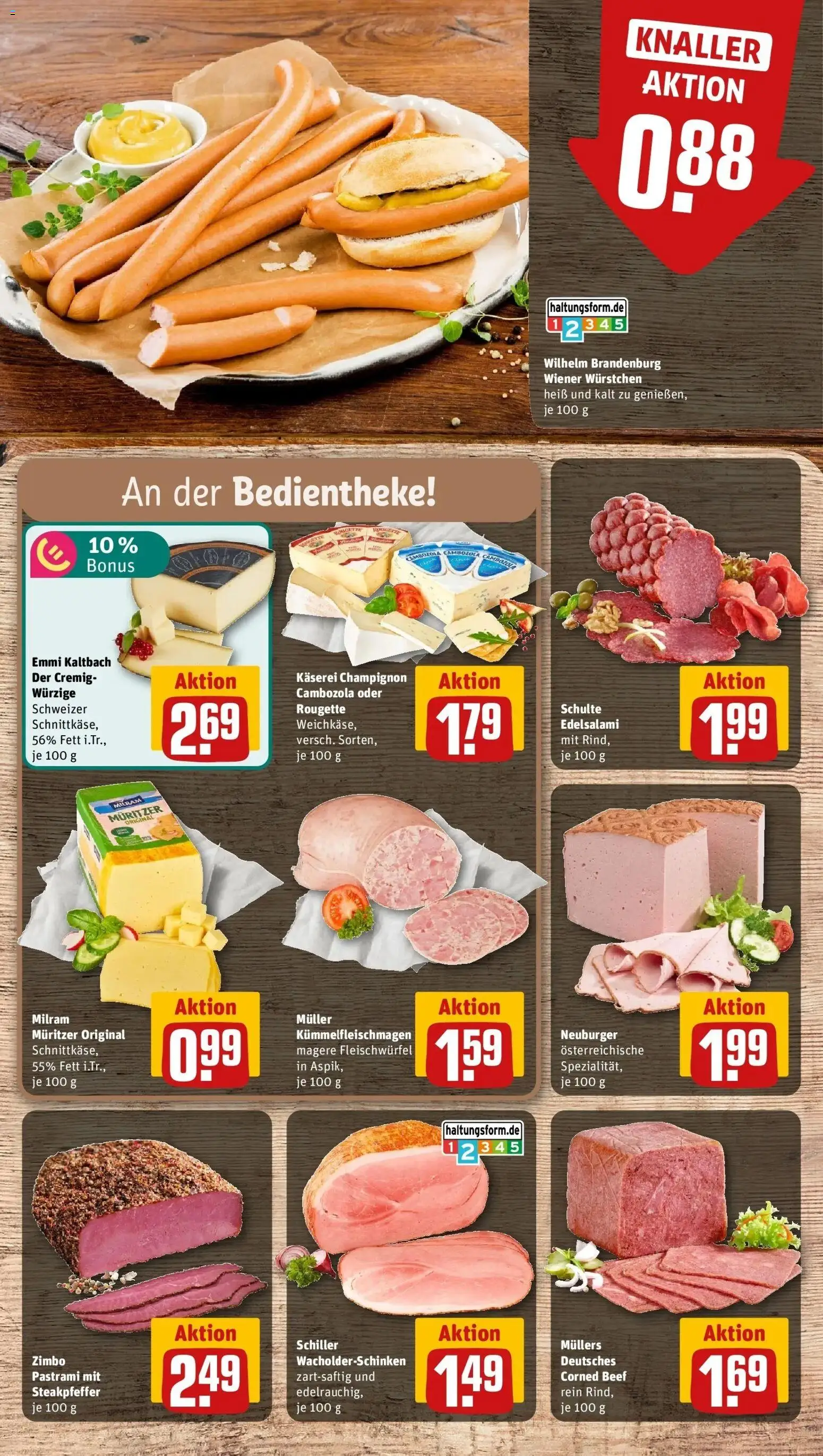 REWE Prospekt ab 28.09.2026 zum Blättern » Angebote | Seite: 16 | Produkte: Wiener wurstchen, Milram