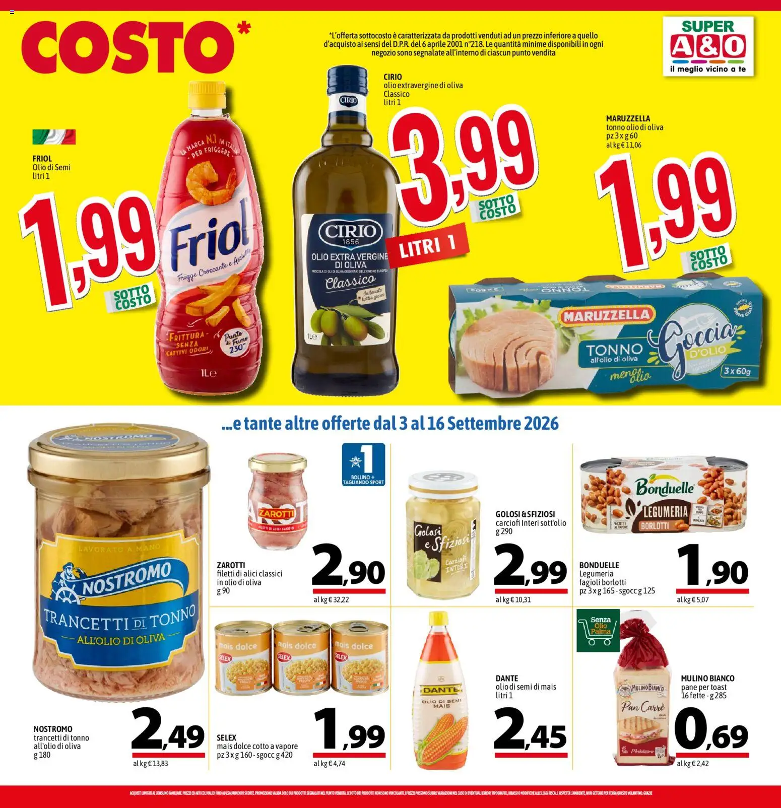 Volantino A&O del 03/09/2026 | Pagina: 5 | Prodotti: Olio di semi, Tè, Olio, Tonno