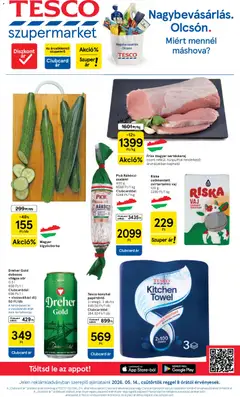 Tesco Szupermarket akciós újság  - amely érvényes a következő dátumtól: 14.05.2026