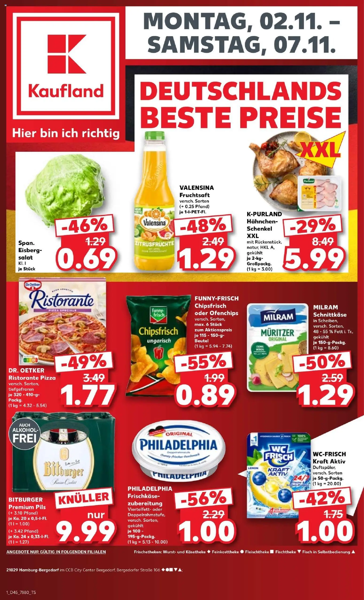 Kaufland Prospekt Hamburg – gültig ab 31.10.2026 | Seite: 1 | Produkte: Ristorante, Bitburger, Fisch, Frischkase