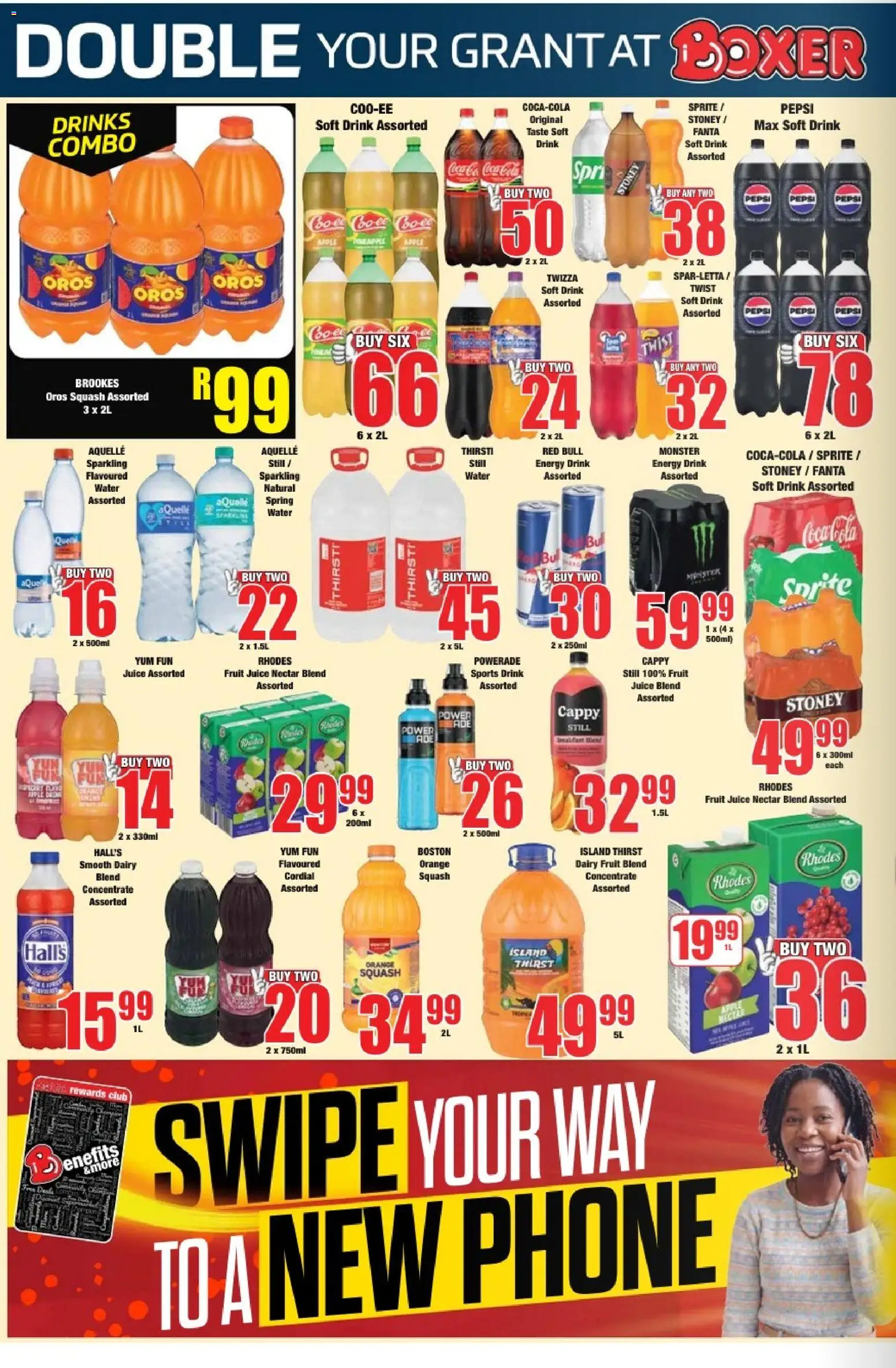 New Boxer catalogue – valid from 21/09/2026 | Page: 6 | Products: Phone, Squash, Sprite, Energy drink