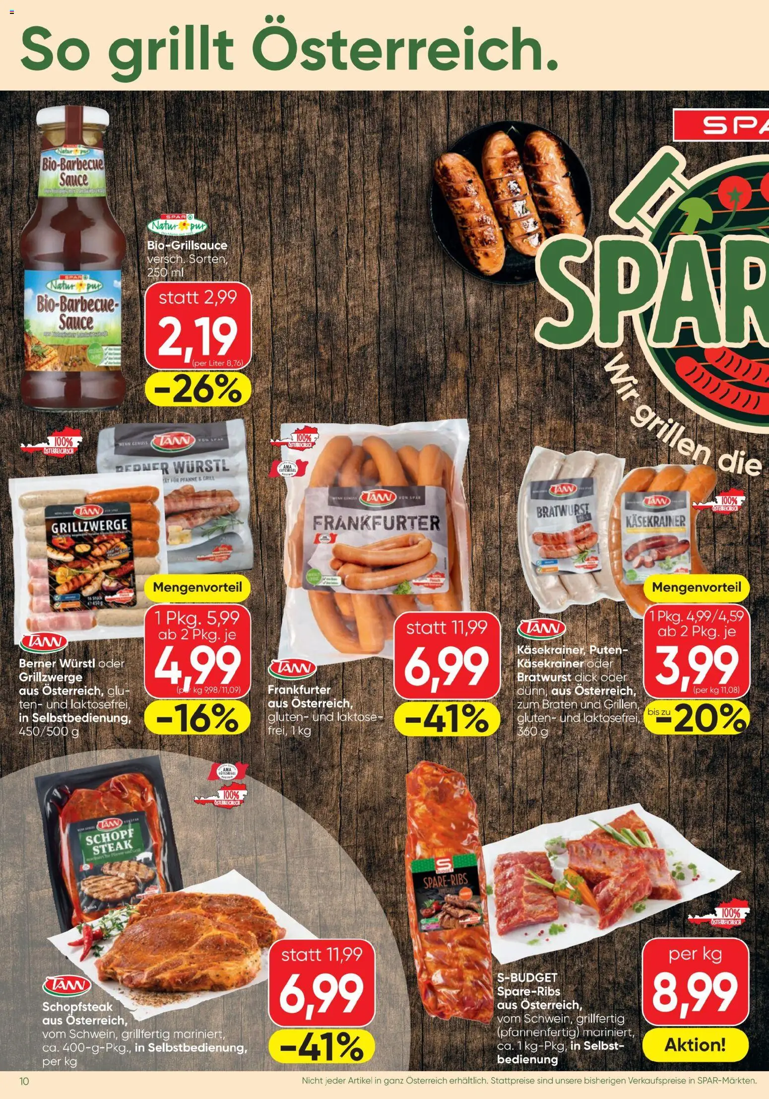 Spar - Flugblatt gültig ab 13.08.2026 | Seite: 10 | Produkte: Grill