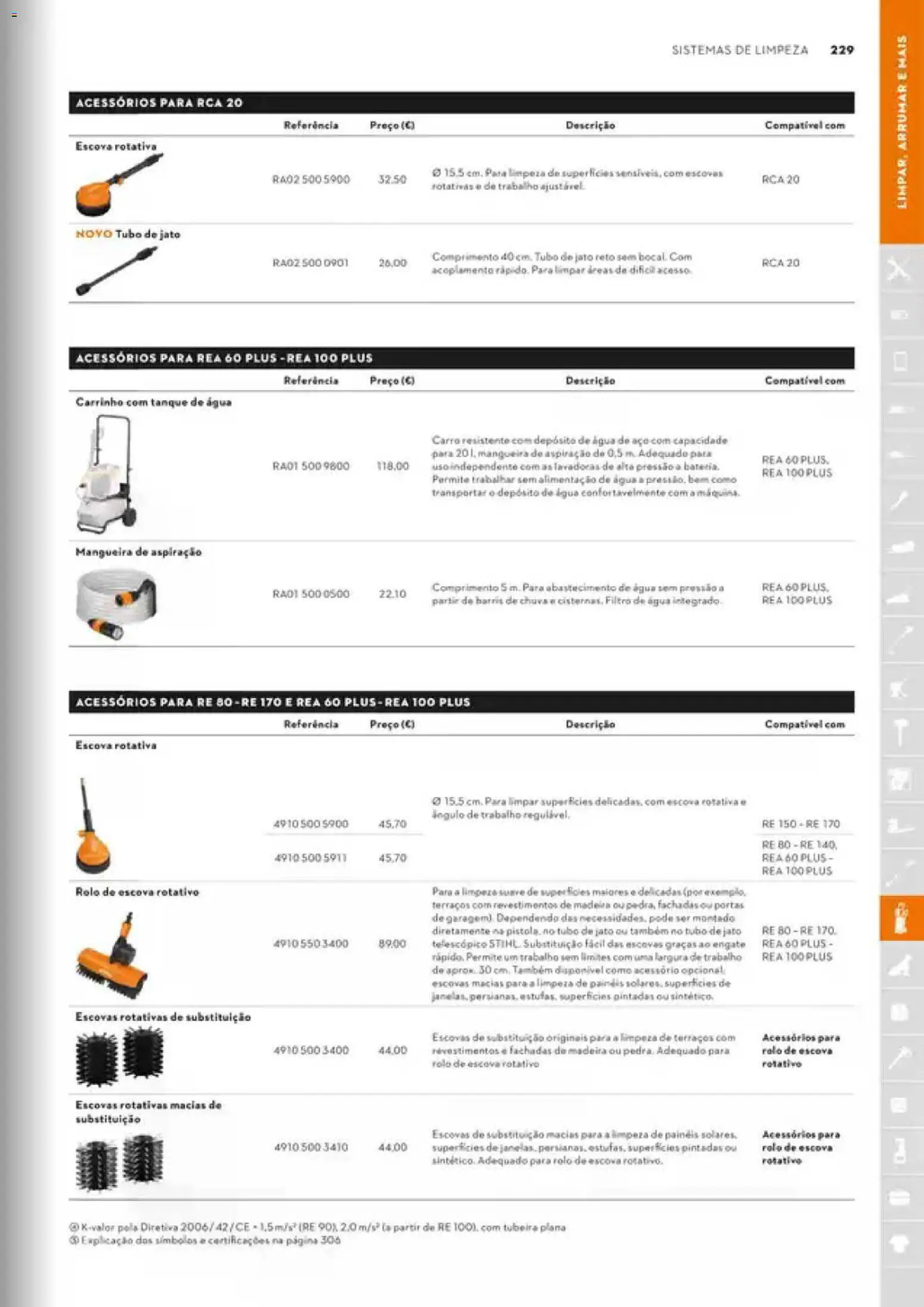 Stihl Catálogo │ válido de 07/09/2026 | Página: 229 | Produtos: Filtro de água, Tanque, Portas, Mangueira