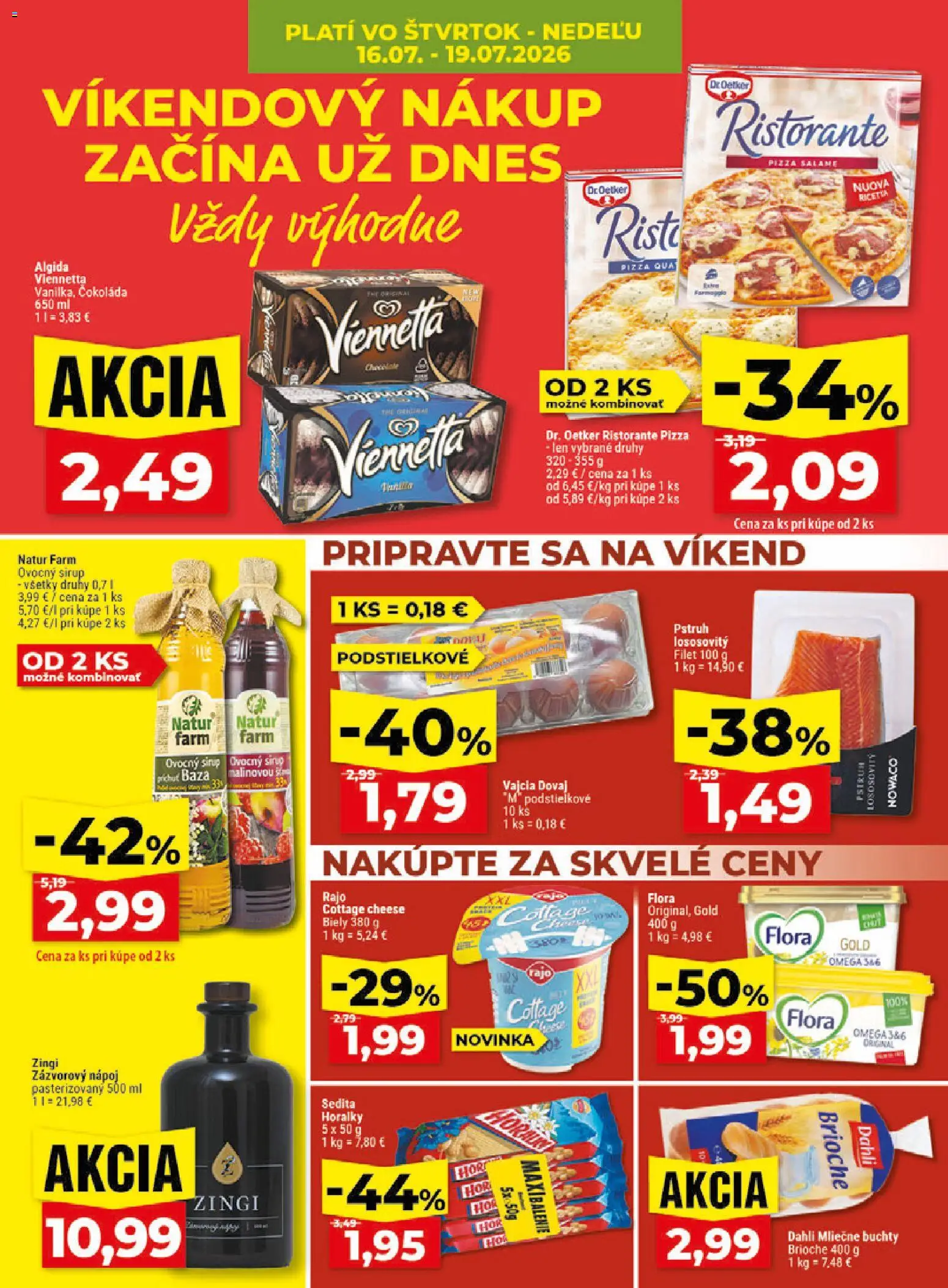 Nové Klas akcie – leták je platný od 13.07.2026 | Strana: 27 | Produkty: Vajcia, Sirup, Čokoláda, Cottage cheese