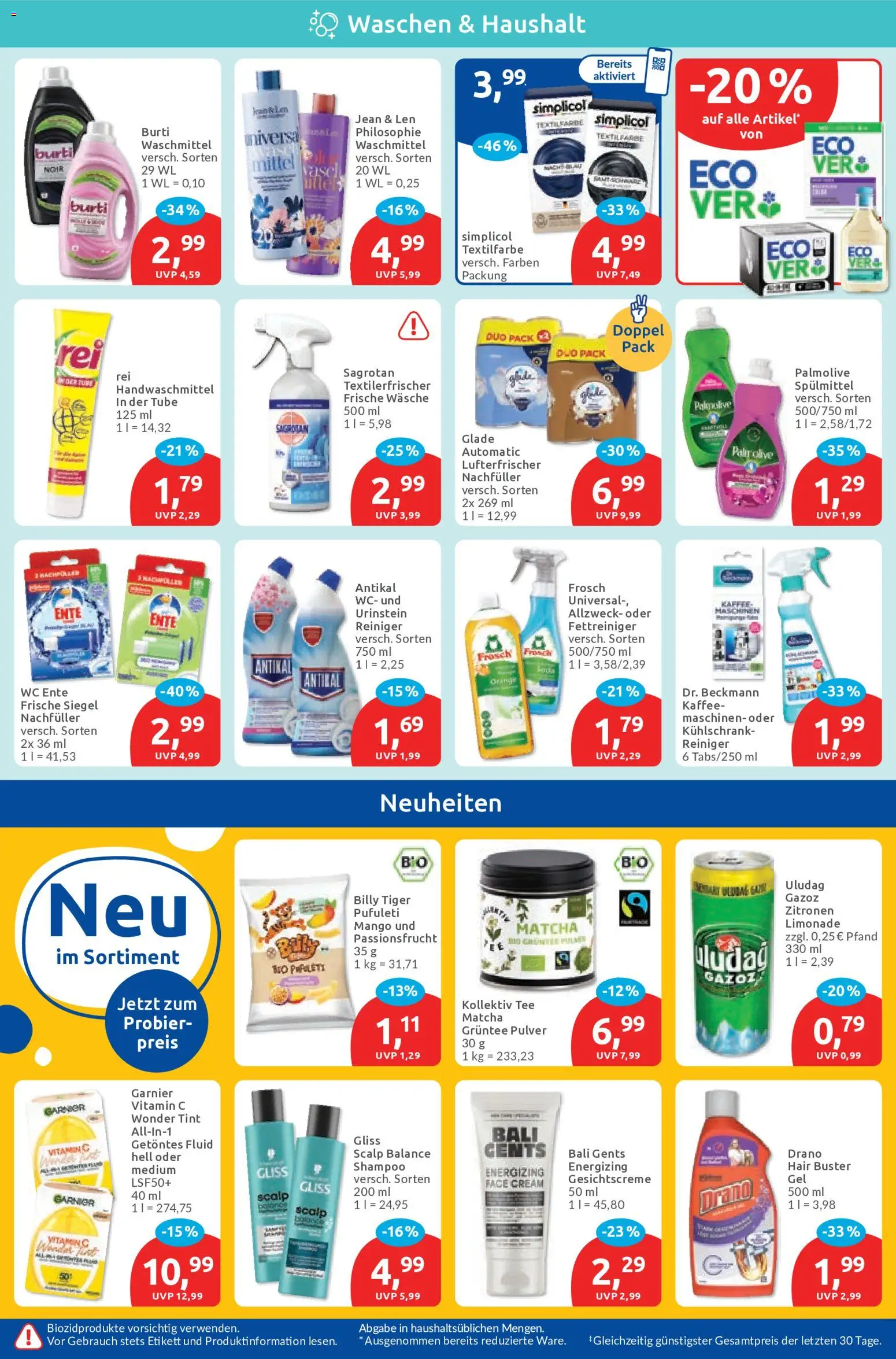 Budni Prospekt – gültig ab 18.05.2026 | Seite: 4 | Produkte: Shampoo, Waschmittel, Mango, Tee
