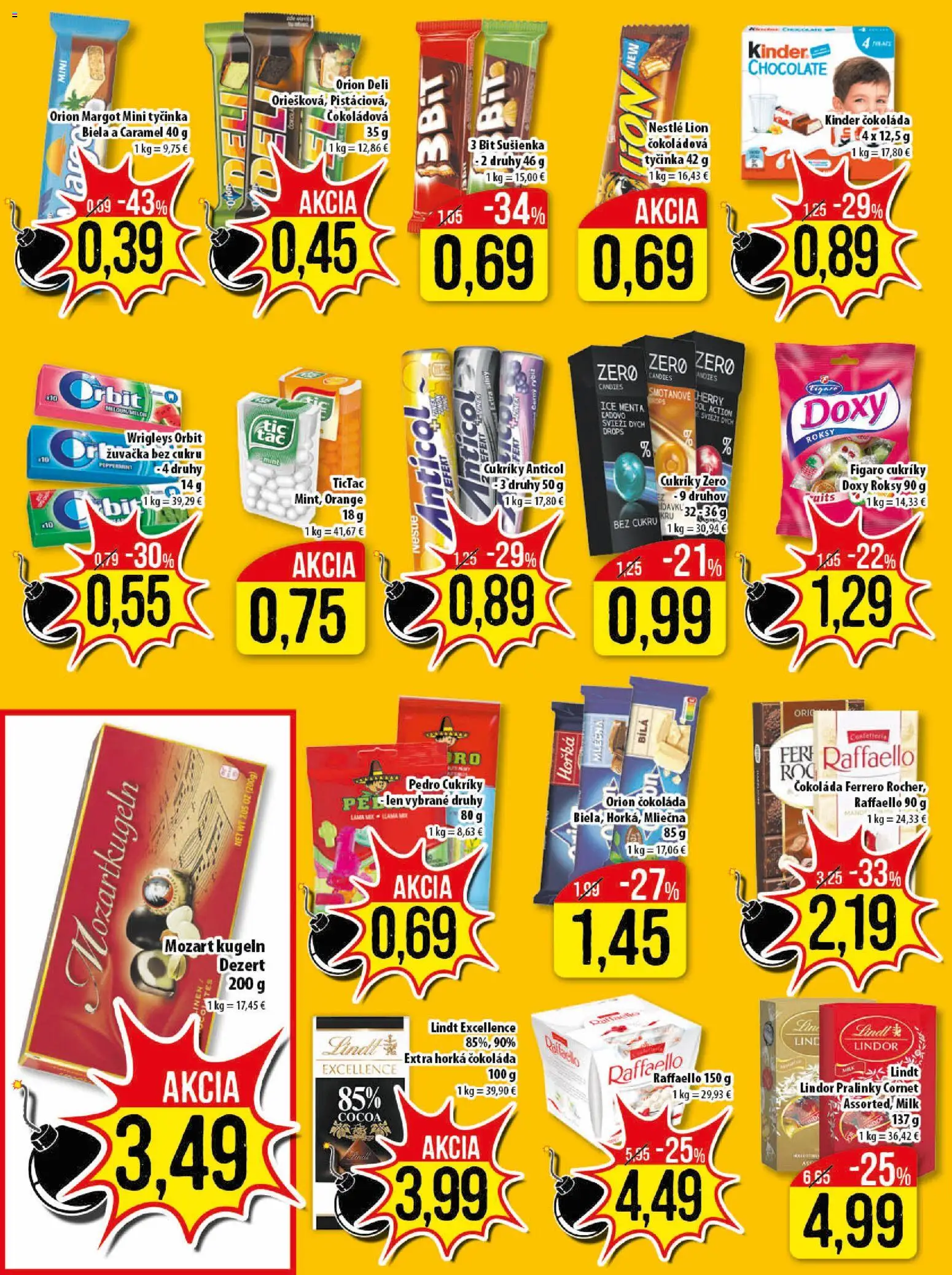 Nové Klas akcie – leták je platný od 23.03.2026 | Strana: 13 | Produkty: Lindor, Kinder, Čokoláda, Cukríky