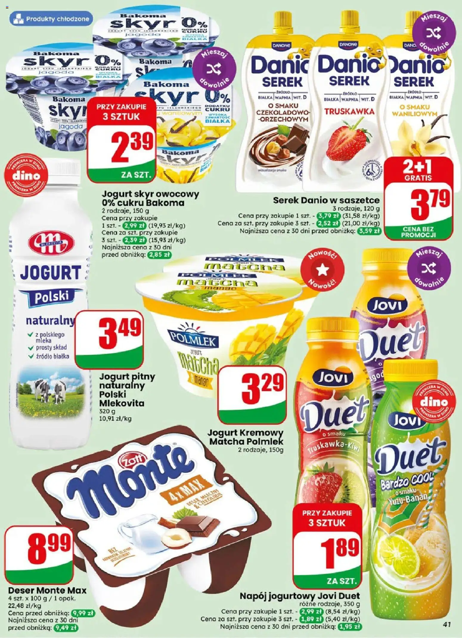 Dino gazetka od 06.05.2026 | Strona: 41 | Produkty: Mango, Serek, Jogurt pitny, Skyr