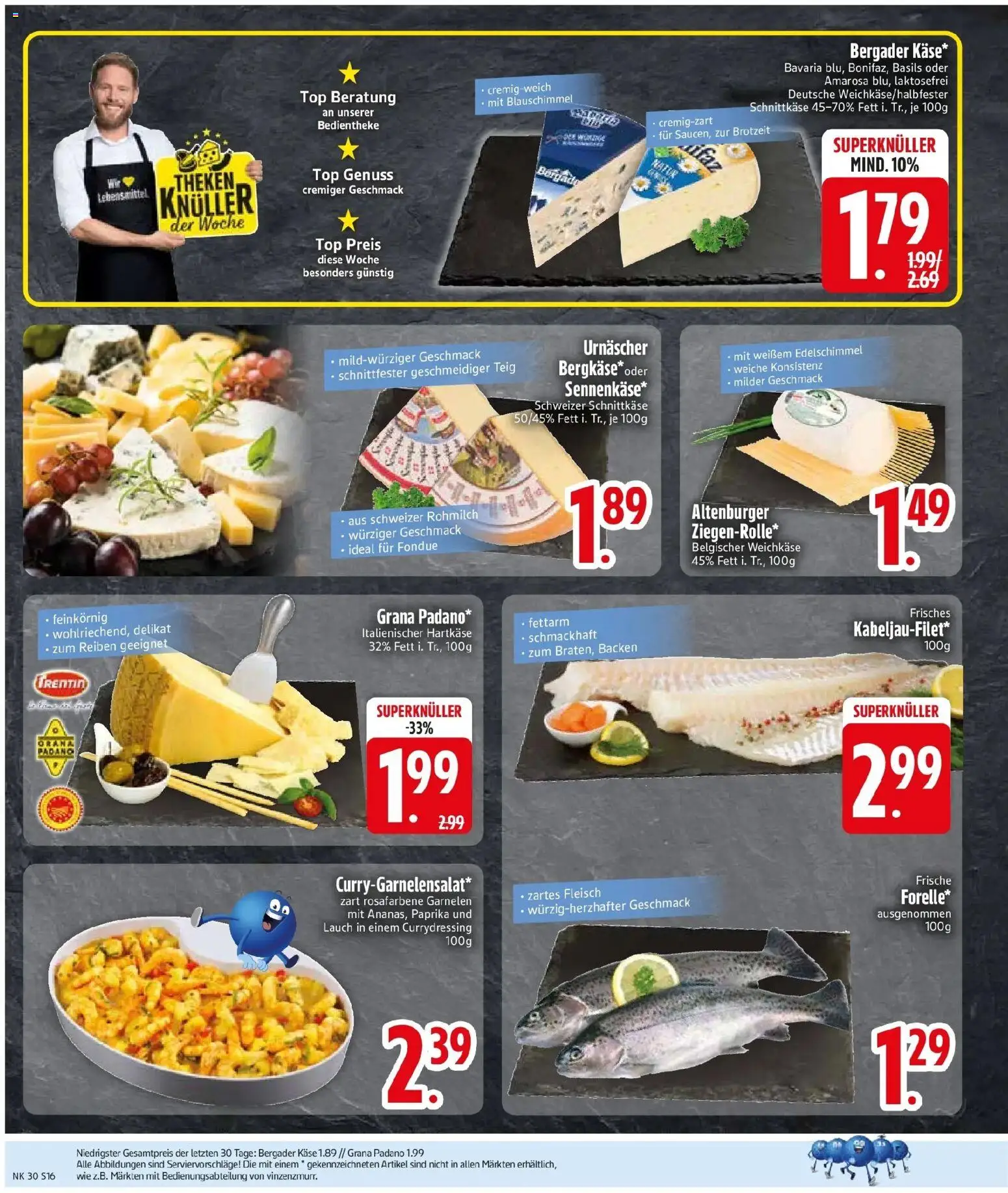 Edeka prospekt München – gültig ab 20.07.2026 | Seite: 18 | Produkte: Käse, Garnelen, Paprika, Fondue