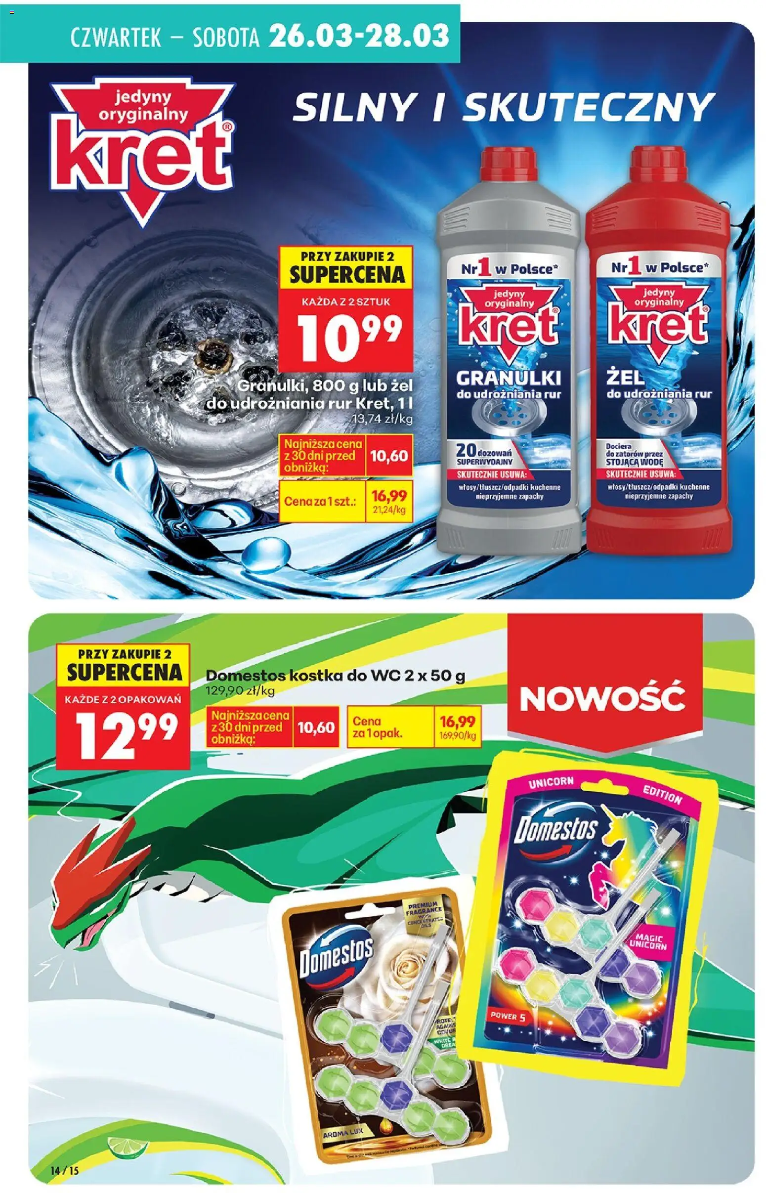 Biedronka Polsko leták - Drogeria od 26.03.2026 | Strana: 14 | Produkty: Domestos, Wc