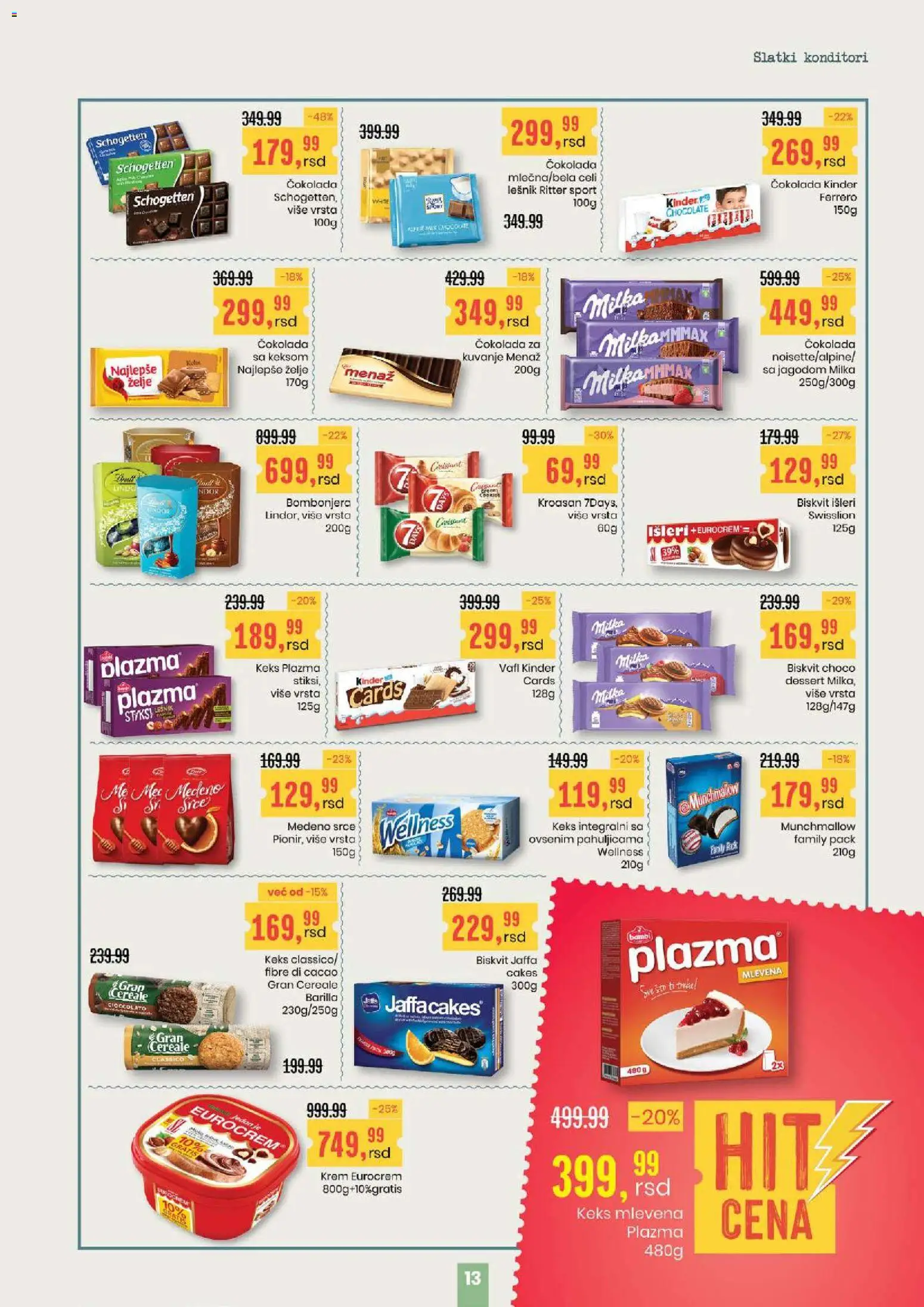 Aroma Market katalog - važi od 30.04.2026 | Strana: 13 | Proizvode: Munchmallow, Plazma, Lešnik, Čokolada
