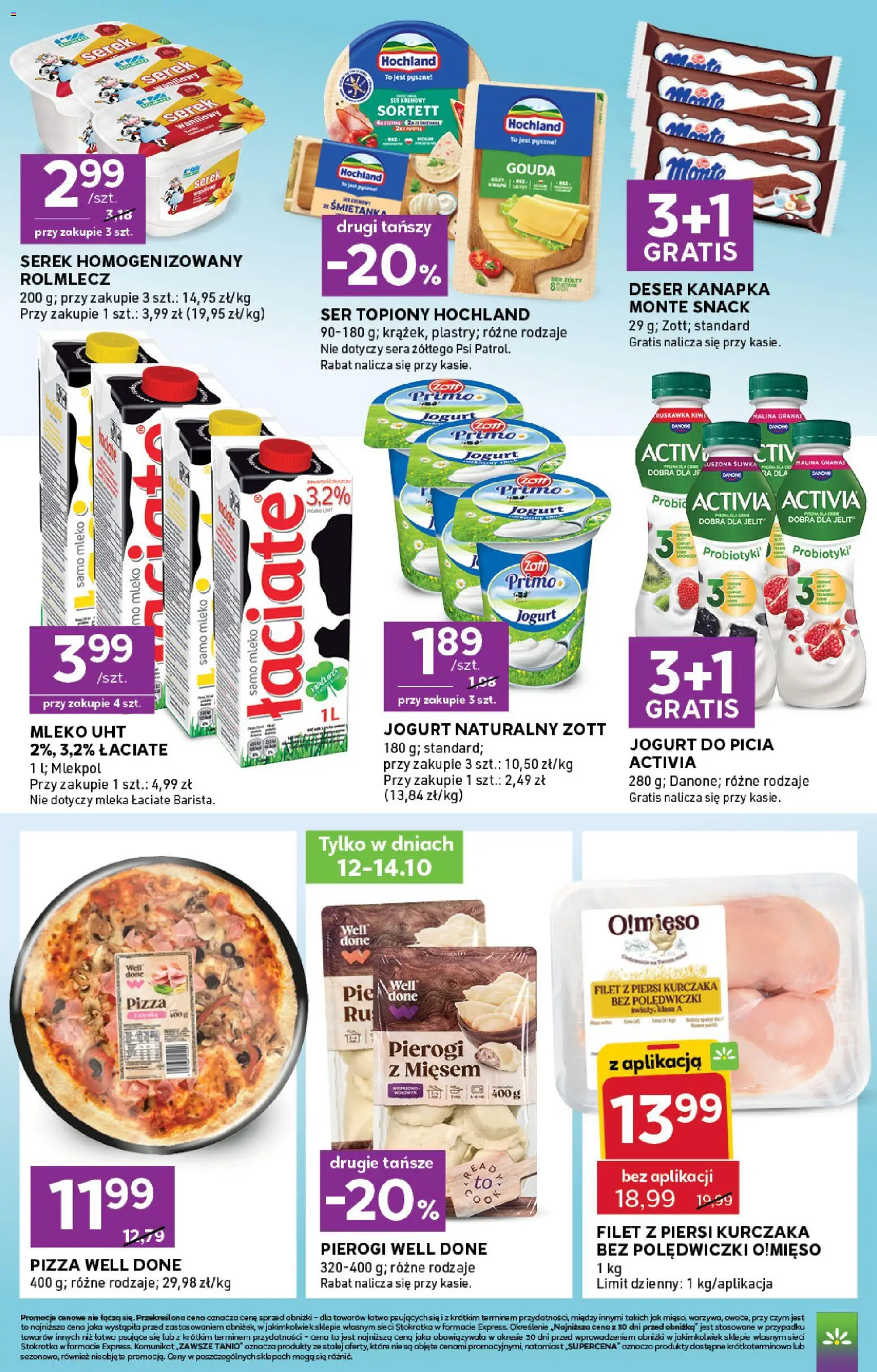 Stokrotka gazetka - Express od 08.10.2026 | Strona: 4 | Produkty: Pierogi, Mleka, Filet, Ser