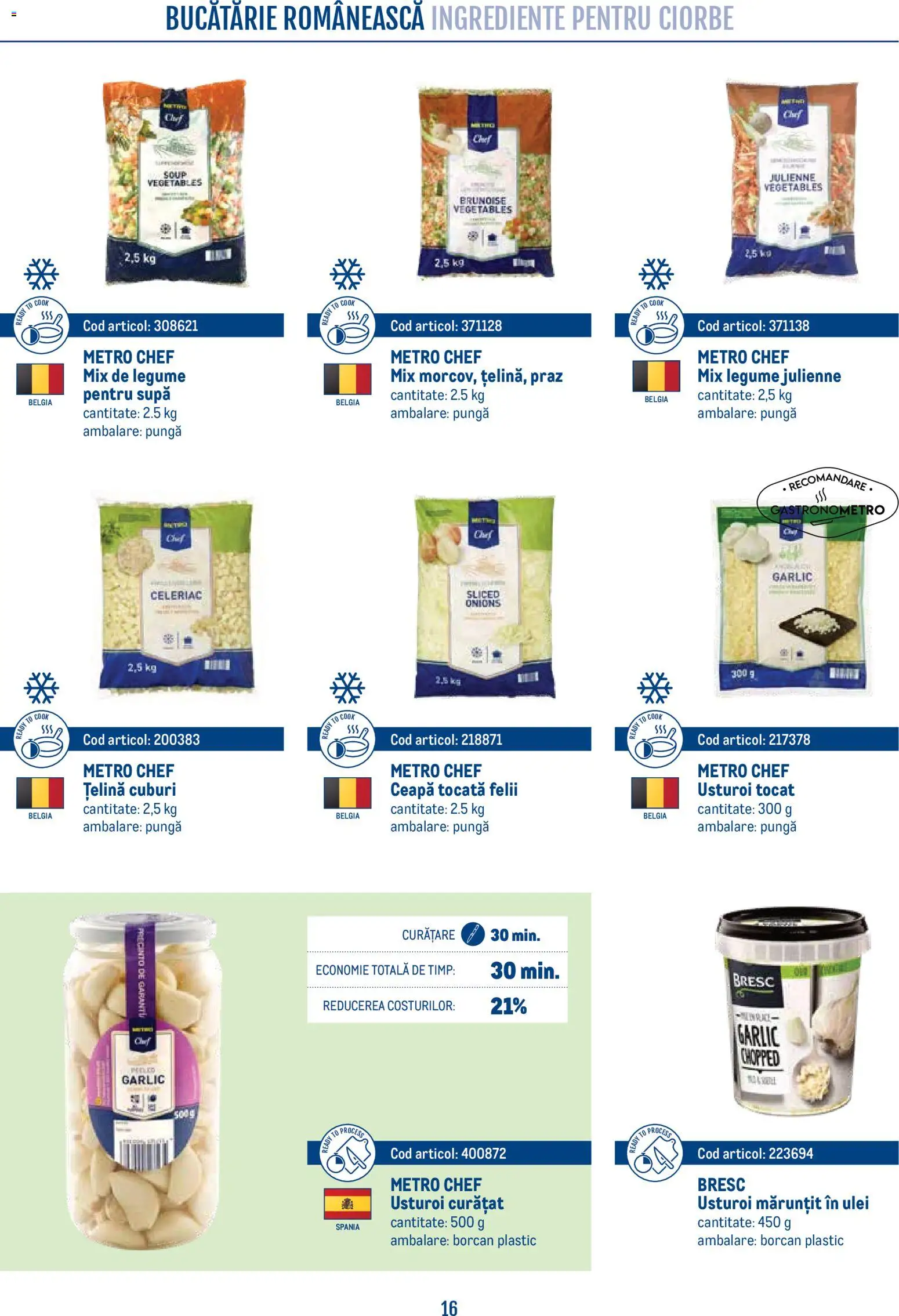 Noul catalog Metro – valabil de la 21.04.2026 | Pagină: 16 | Produse: Pungă, Borcan, Legume, Usturoi