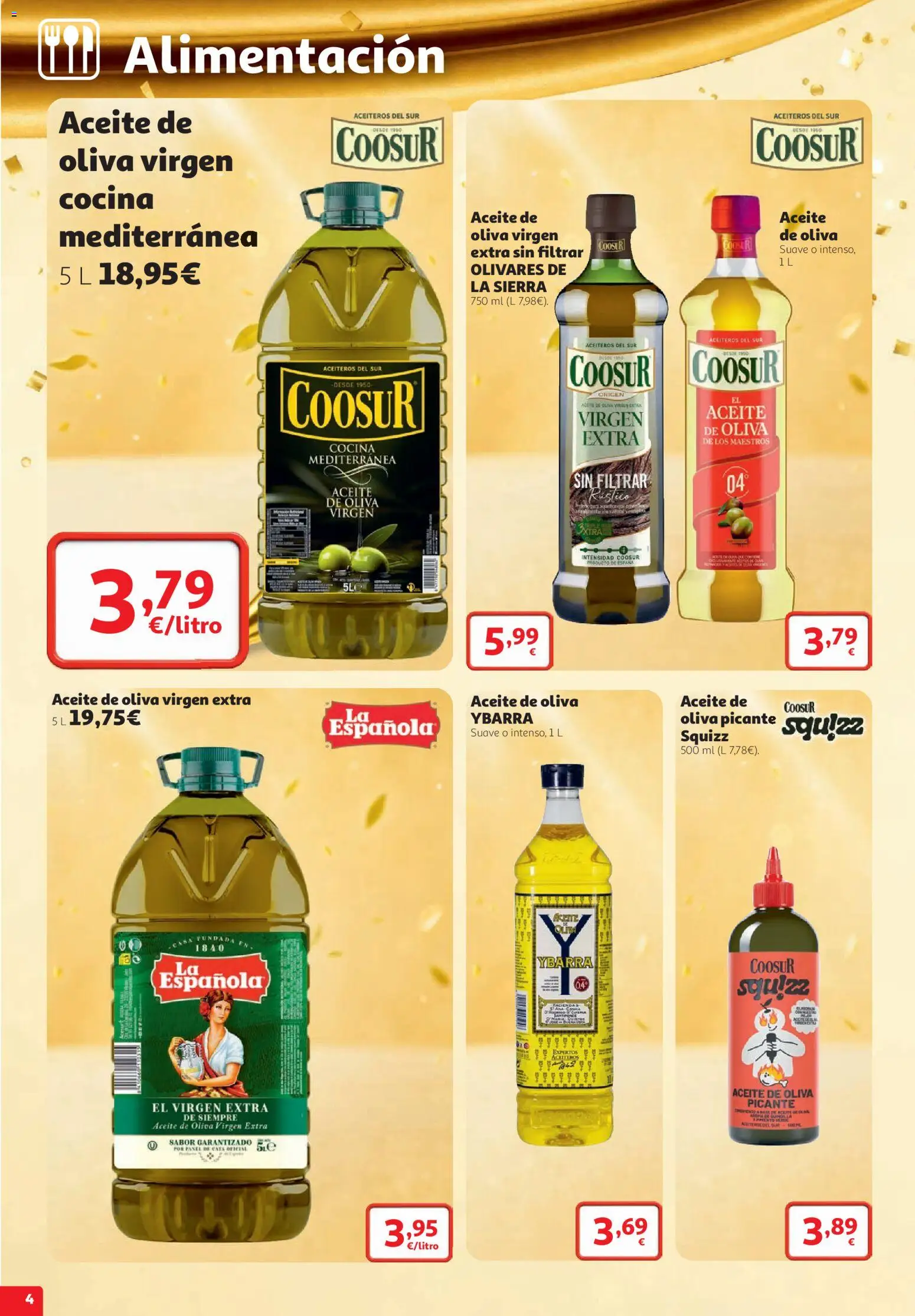 Alcampo folleto Cuenca │ válido desde el 22/10/2026 | Página: 4 | Productos: Aceite, Aceite de oliva, Aceite de oliva virgen extra, Cocina