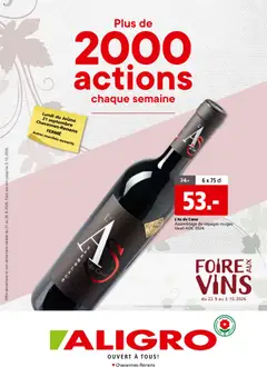 Aligro aktionen Foire aux vins Chavannes ab 22.09.2026 gültig