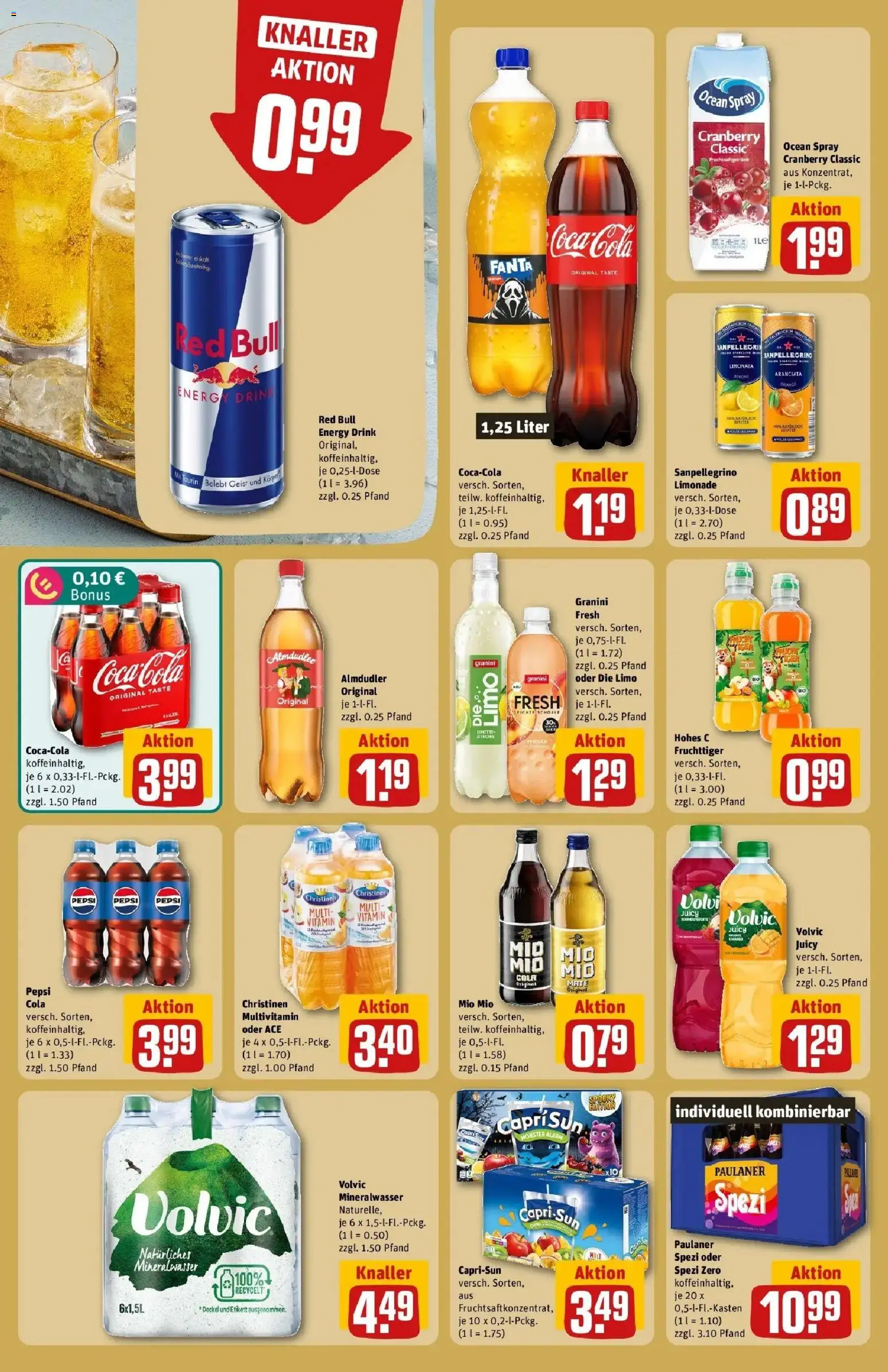 REWE Prospekt ab 05.10.2026 zum Blättern » Angebote | Seite: 22 | Produkte: Red bull, Fanta, Monster, Volvic