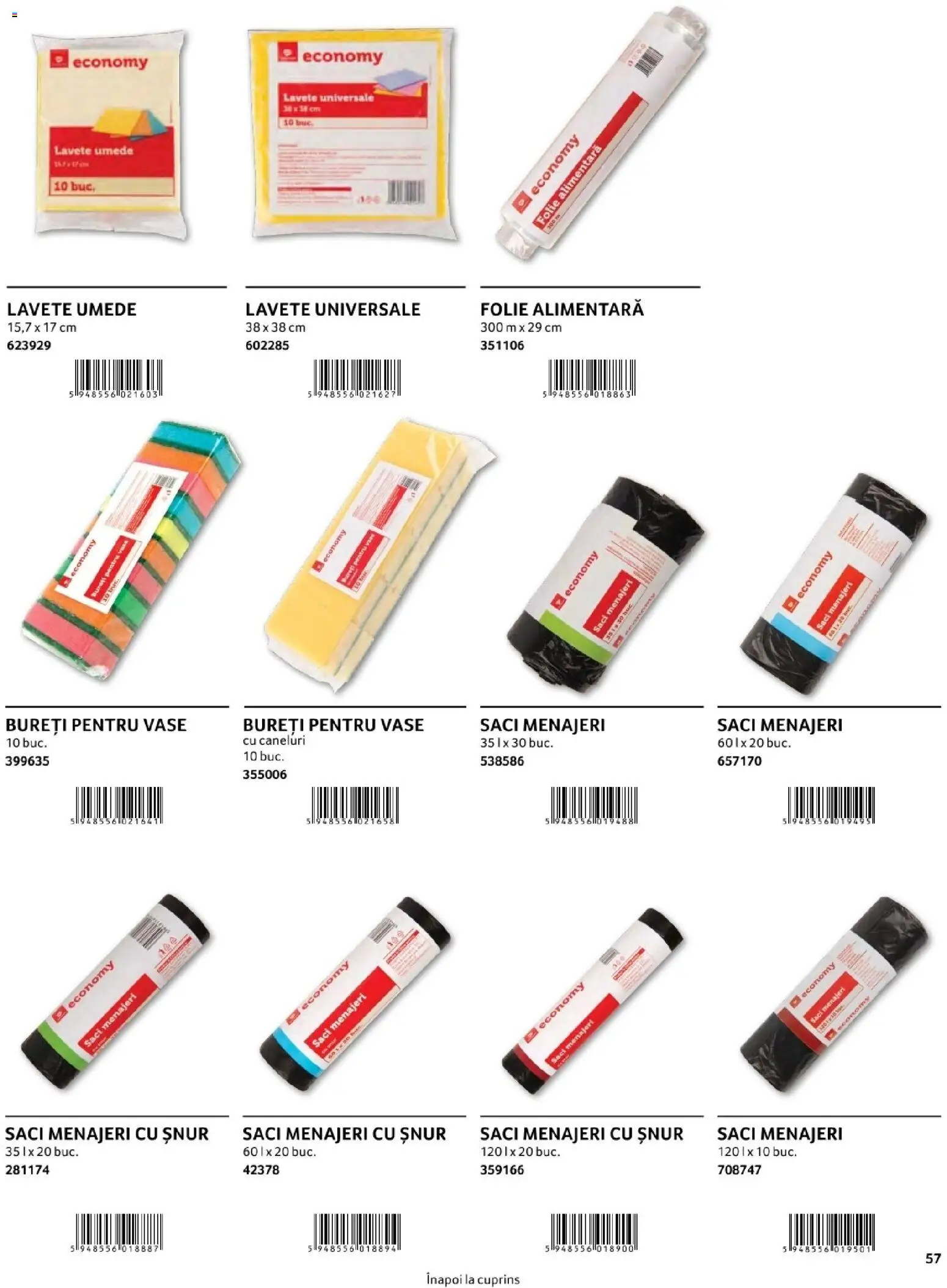 Noul catalog Selgros – valabil de la 01.08.2026 | Pagină: 57 | Produse: Vase, Saci menajeri, Lavete