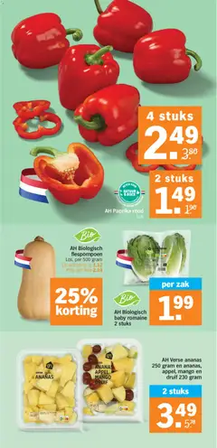 AH Verse ananas 250 gram en ananas, appel, mango en druif 230 gram, 2 stuks - Voorbeeld van een folder van Albert Heijn, geldig van 12-10-2026 | Pagina: 9